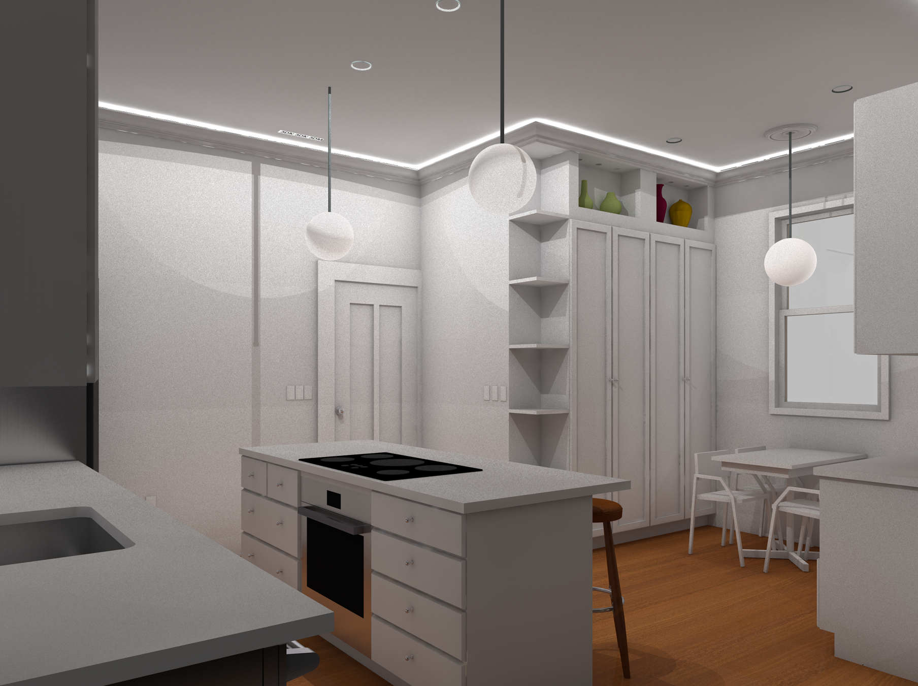 Interior Kitchen Perspective
