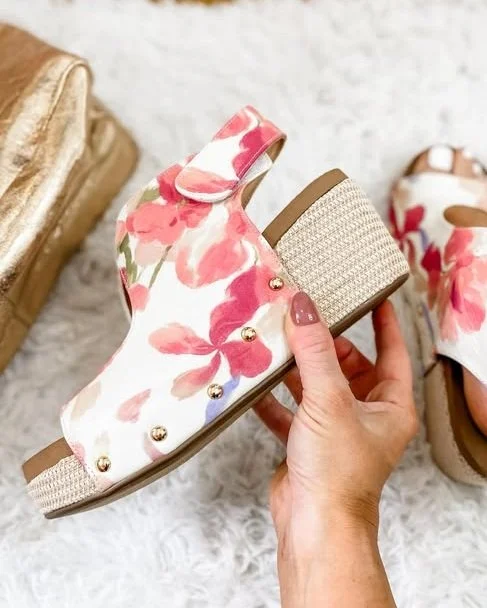 Frisky Floral Wedge