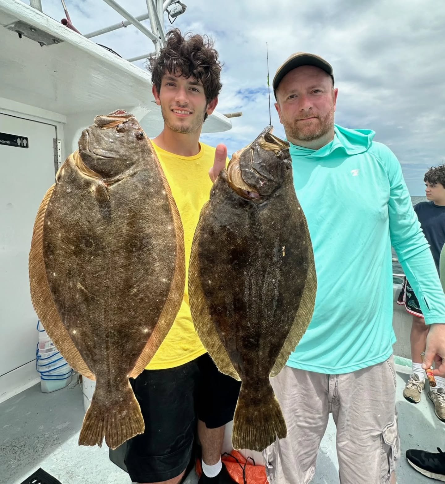 Out this morning with a good crowd and much better conditions than yesterday. Had to fish the heavy lead today with the quick drift. Bounced all around seeing plenty of life everywhere we looked with keepers in the mix. Lots of very nice Seabass in t