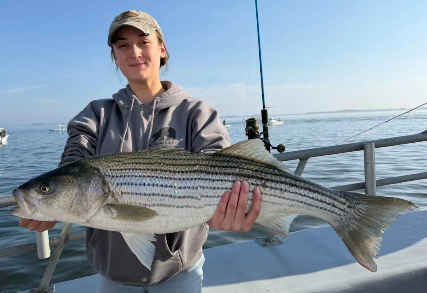 It's Striper Time!!! 

First trip of the season today was definitely a success! We left a little early this morning once the boat was full and it was game on right out of the gate!! The first drift was over an hour long with fish on the entire way. B