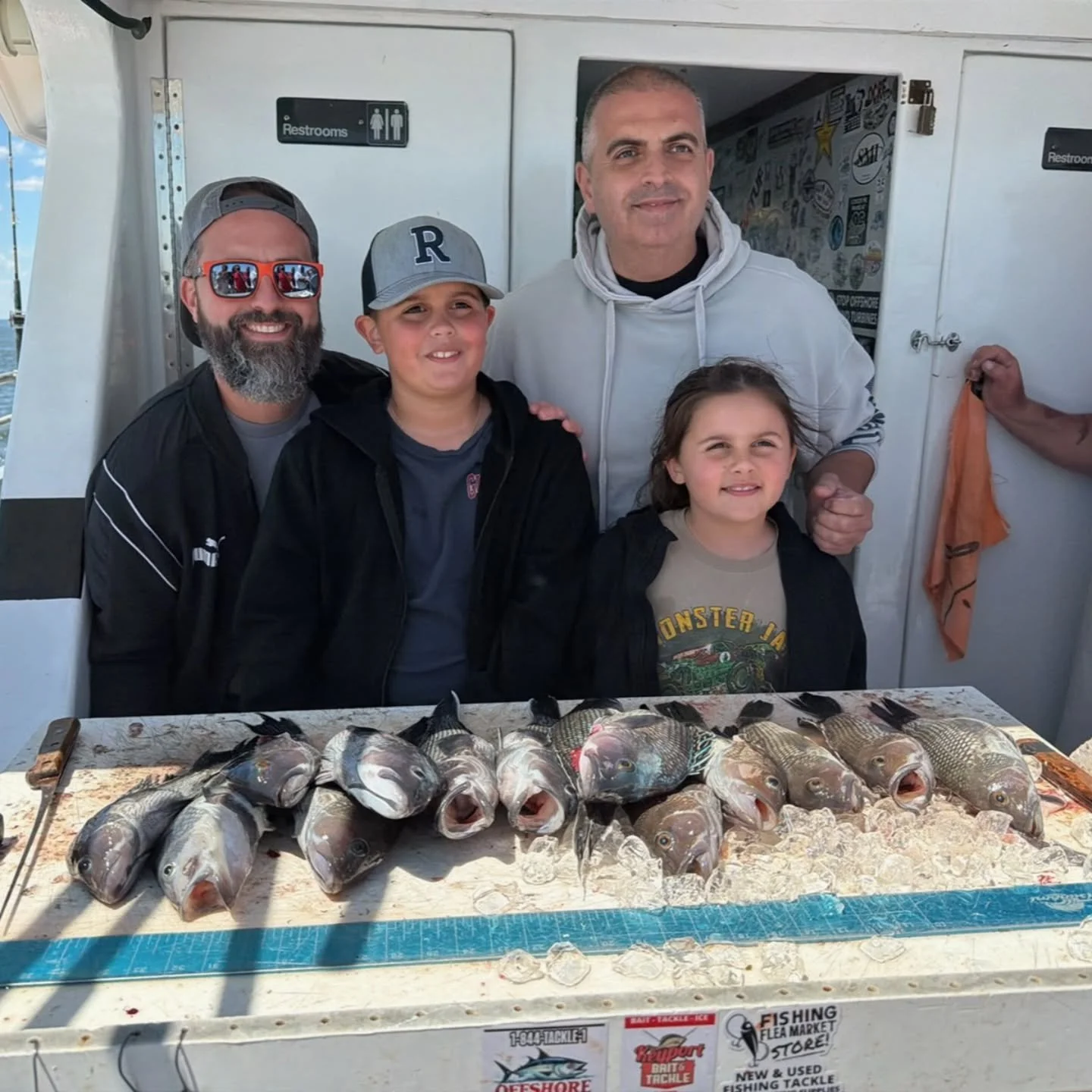 Had the Rutherford Rotary Club out today for their annual trip. Beautiful day on the water, but the fishing was slower than it's been. Had a couple good shots of keepers in the morning mixed in with very fast short life. Bounced around a lot of botto