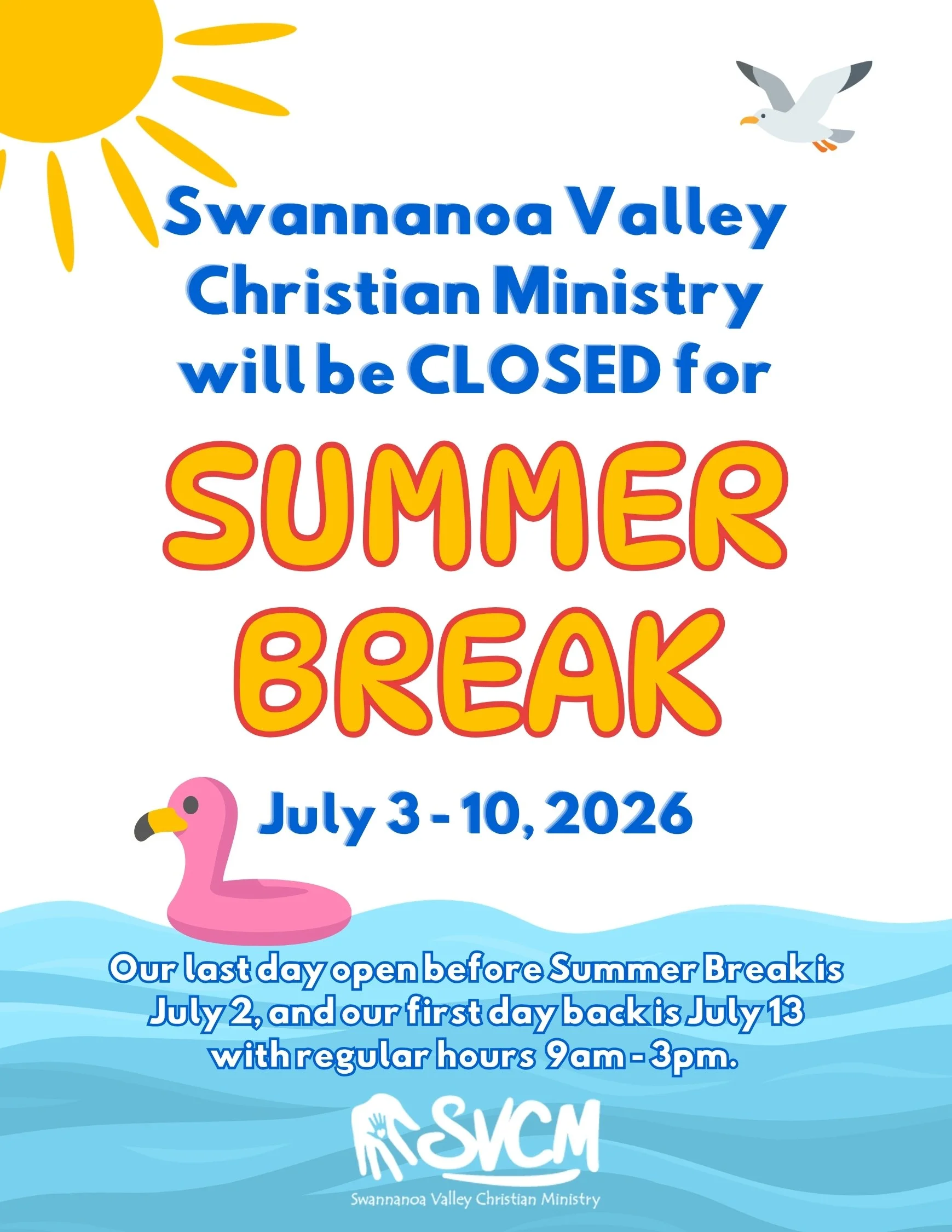 SVCM CLOSED for Summer Break
