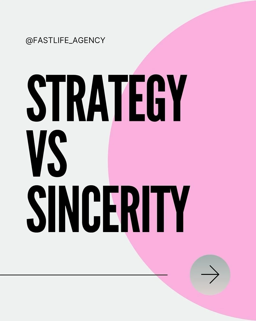 ✨ Strategy or sincerity?
Do you have to choose? We don&rsquo;t think so.

In a world full of content and campaigns, we sometimes forget what really matters:
Not what you say, but why you say it and who it&rsquo;s for.

📊 Strategy without sincerity f