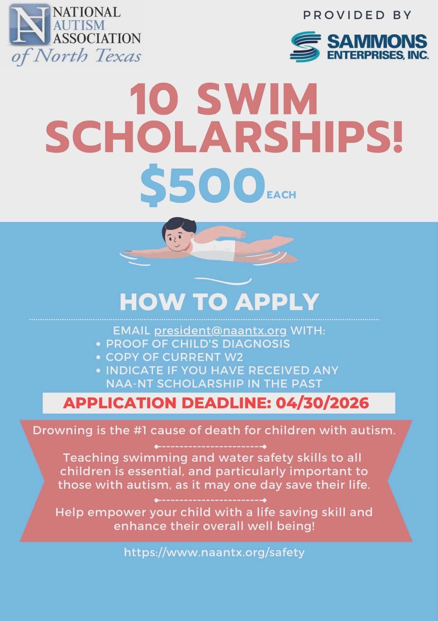 Swim scholarships available!
