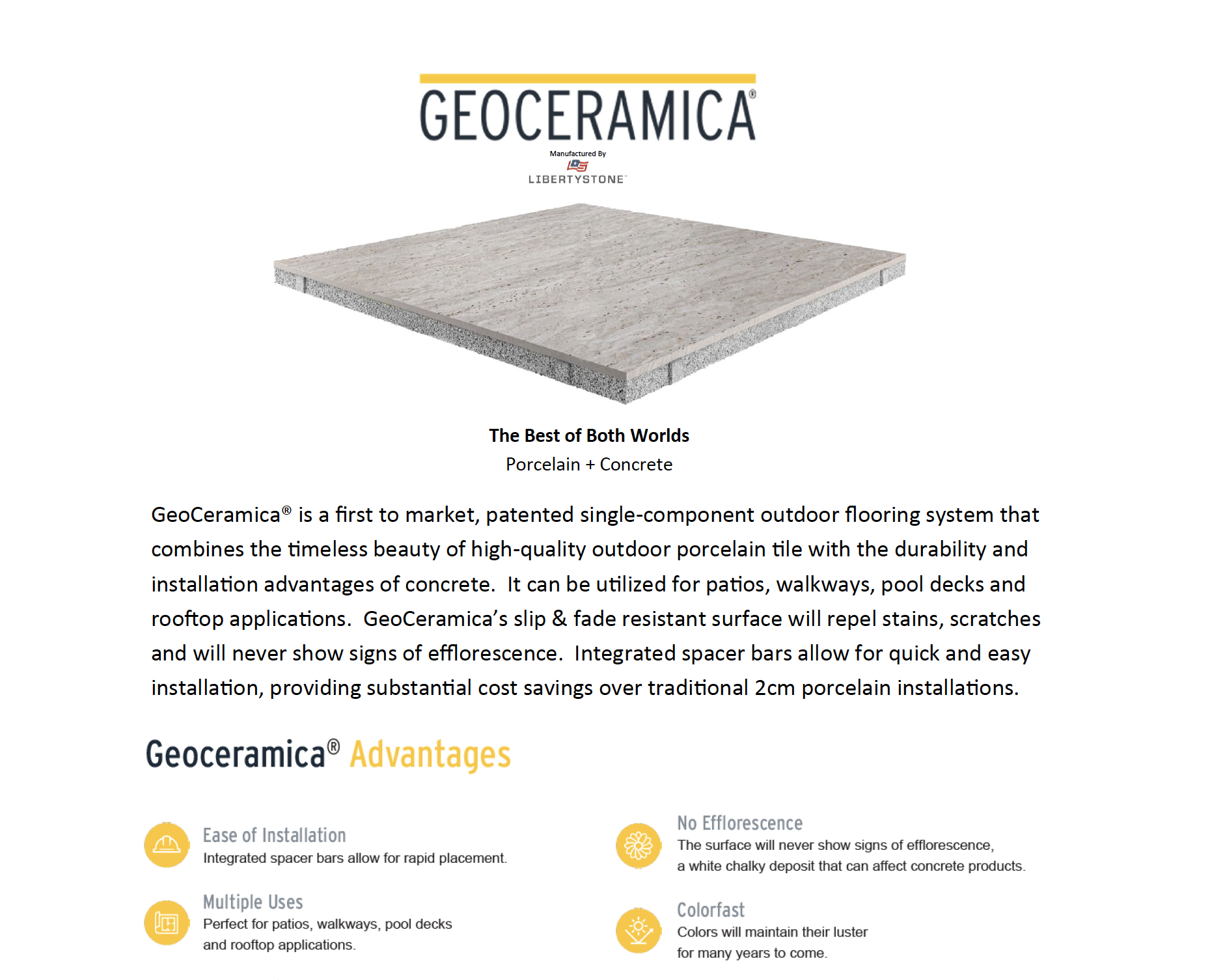 GeoCeramica Spec Sheet