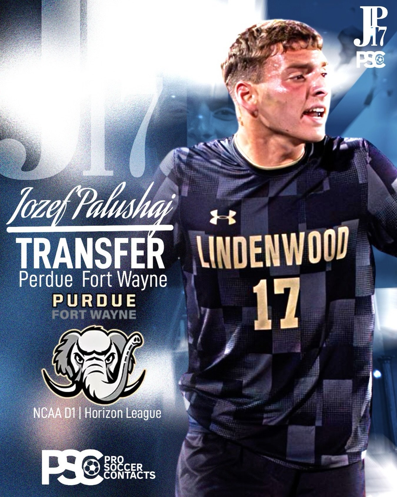 TRANSFER CONFIRMED ✍️🔵

Jozef Palushaj has officially completed his transfer from Lindenwood University to Purdue Fort Wayne (NCAA Division I &ndash; Horizon League). 🔥

After earning multiple Division I offers, Jozef chose Purdue Fort Wayne as the