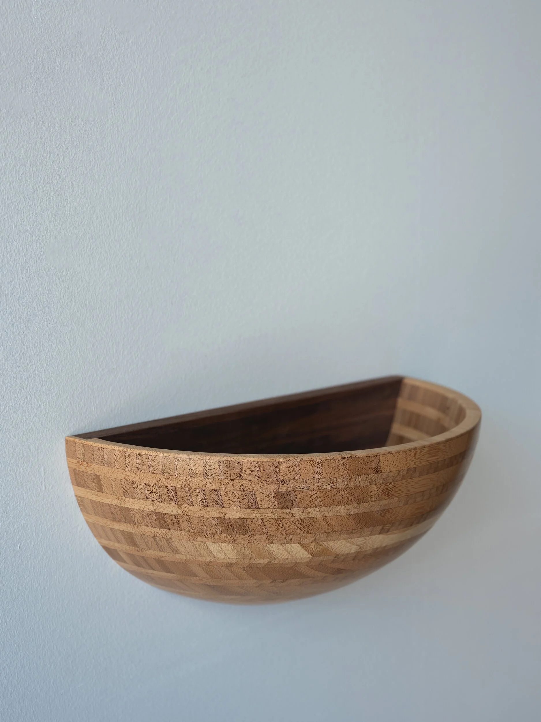 KeysWalletCellphoneBowl
Recycled Bamboo and Walnut
13” x 5” x 6.5”
Edition of 6, varying patterns