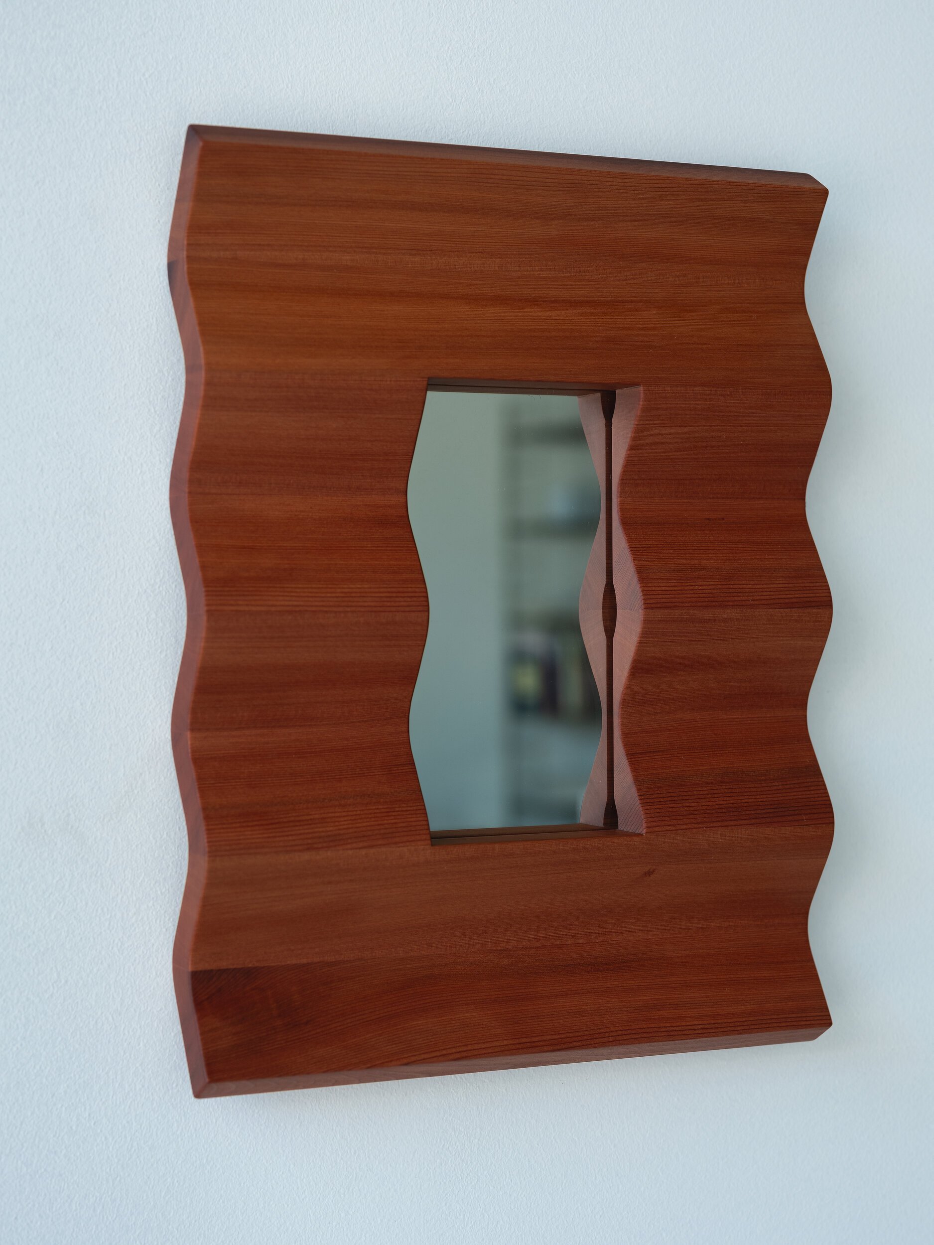 Corrugated Mirror
Hanneke Lourens
Old-growth redwood & glass mirror
13.5” x 18” x 2”