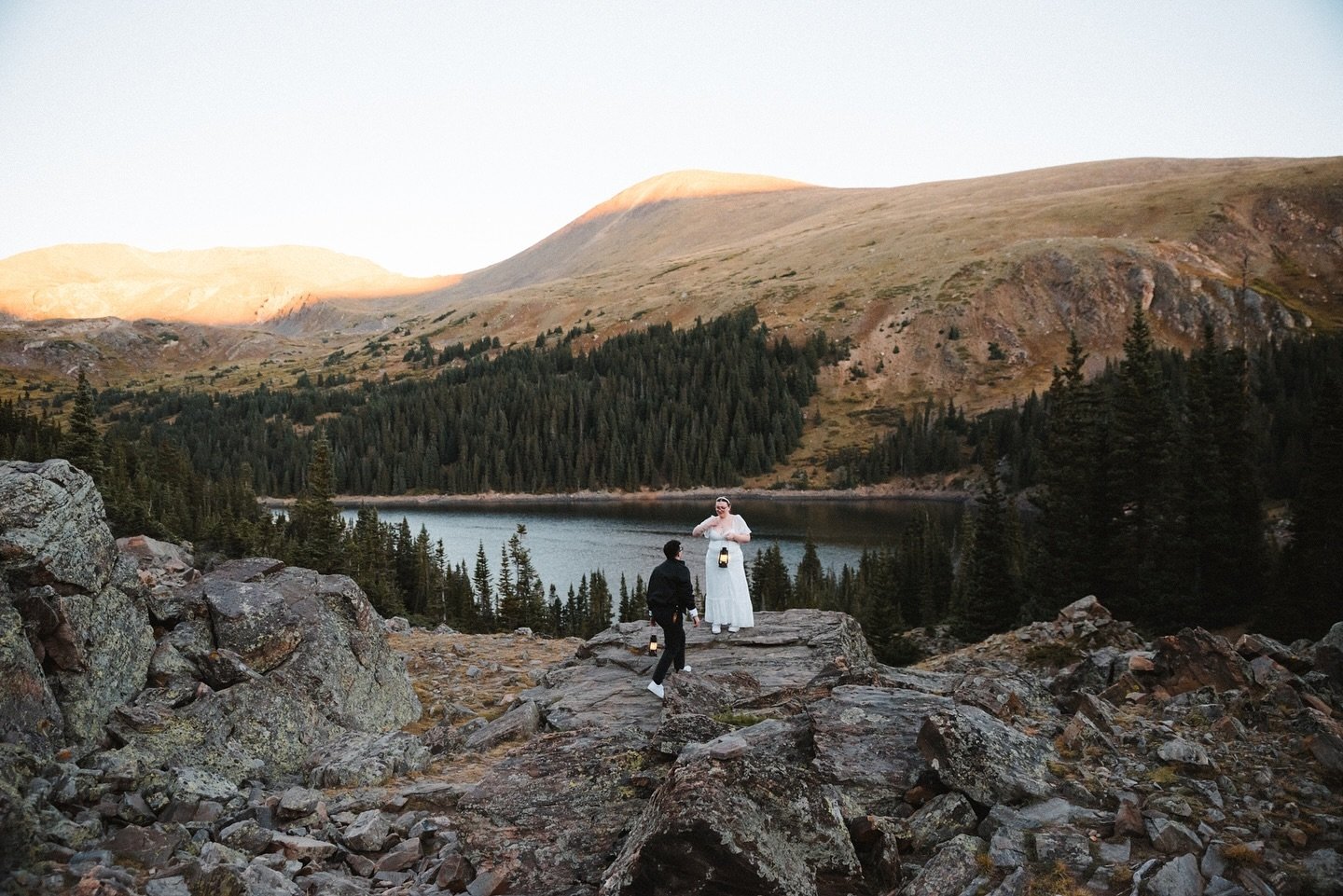 From a sunrise on Guanella. Can&rsquo;t wait for it to be warm enough for sunrise mountain elopements again!