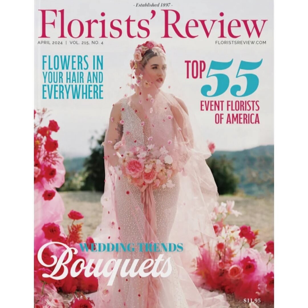 This epic day is back at it again, this time gracing the print cover of @florists_review 💕🌸 We can&rsquo;t tell you how much joy it brings to see @taydanay on the cover and even more so just how much love this day has been given the past year! Fore