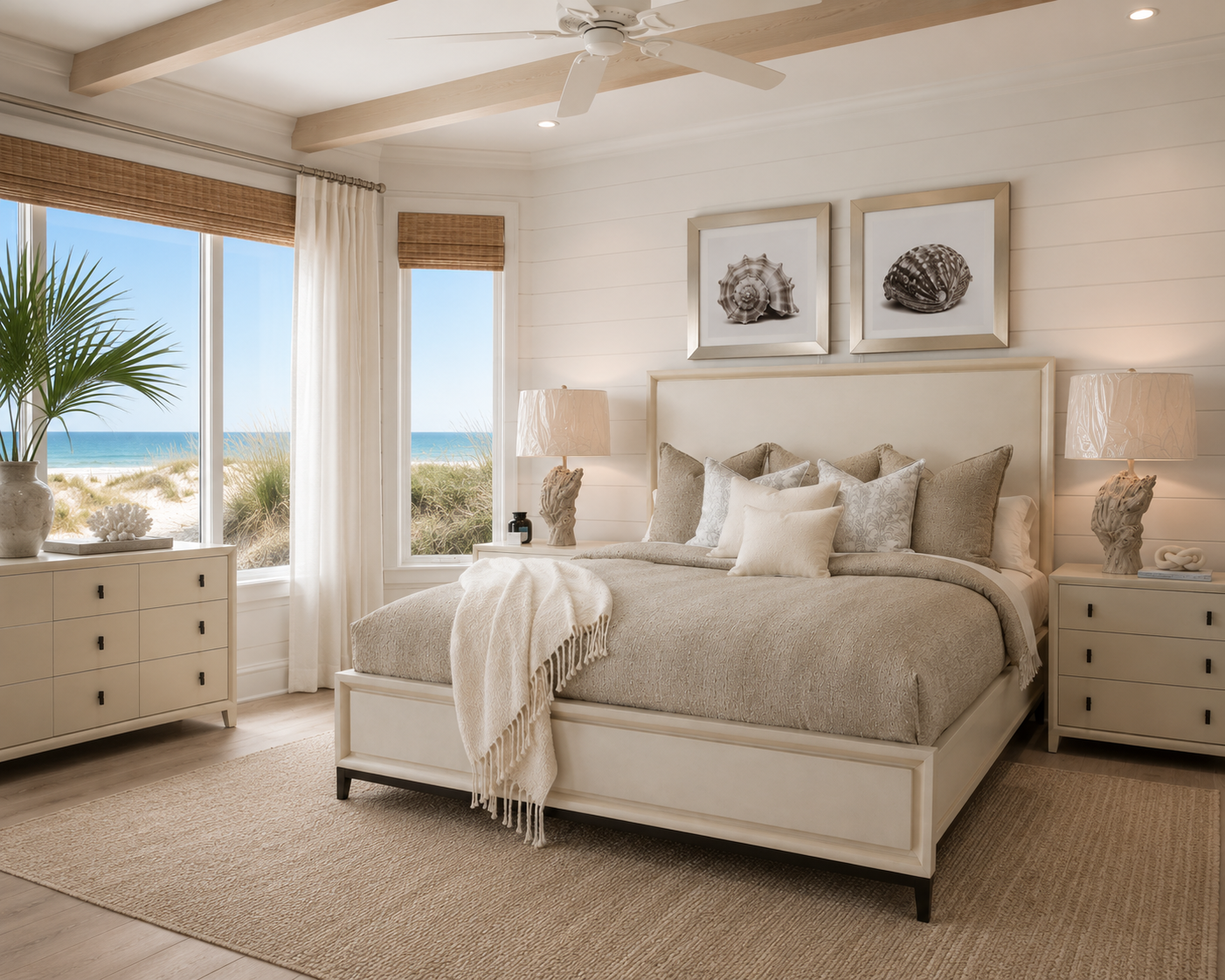 Upholstered, Wood, or Woven. Choosing the Right Bed for Your Coastal Home.
