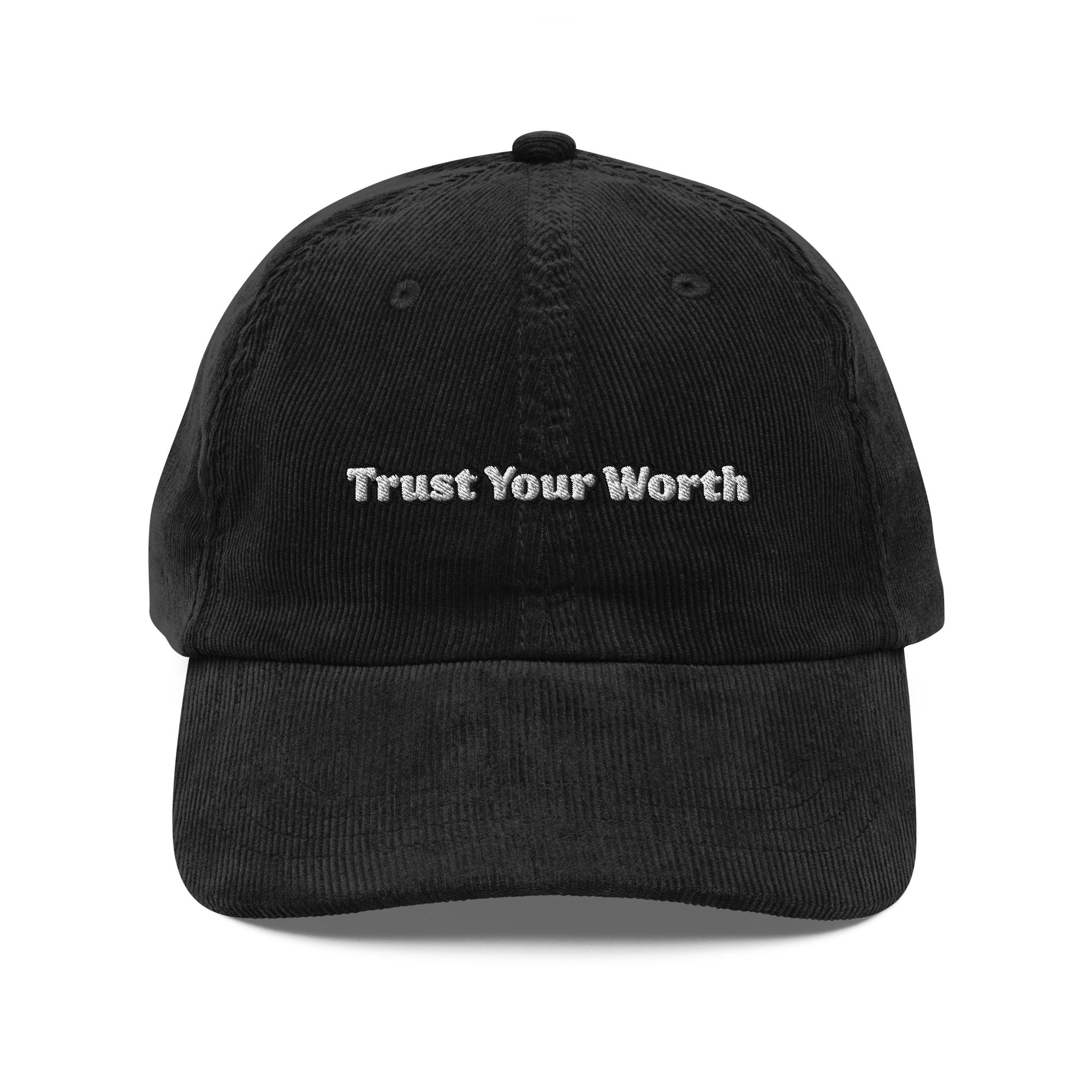 Trust Your Worth Vintage corduroy cap