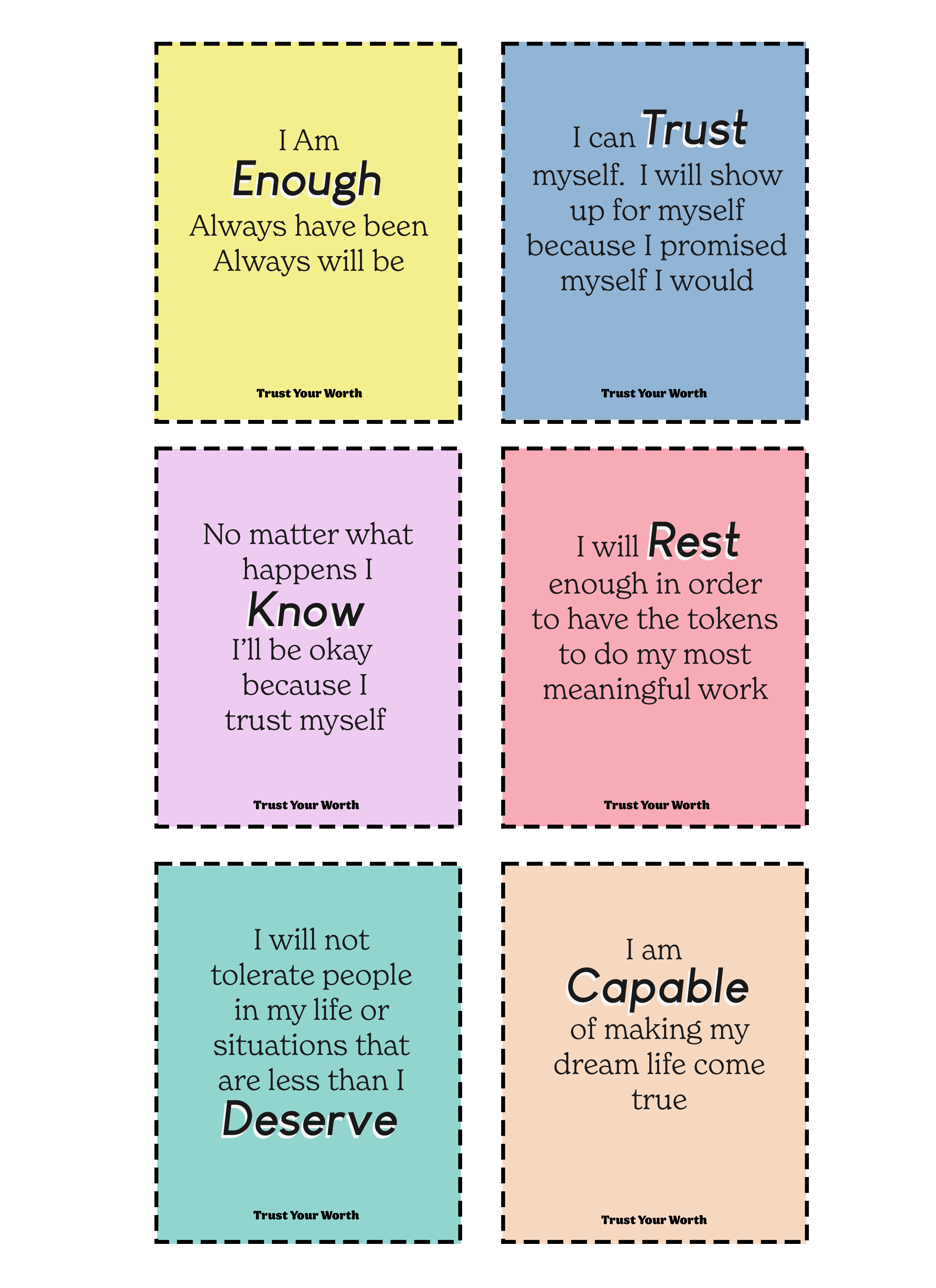 Printable Affirmation Pack 1