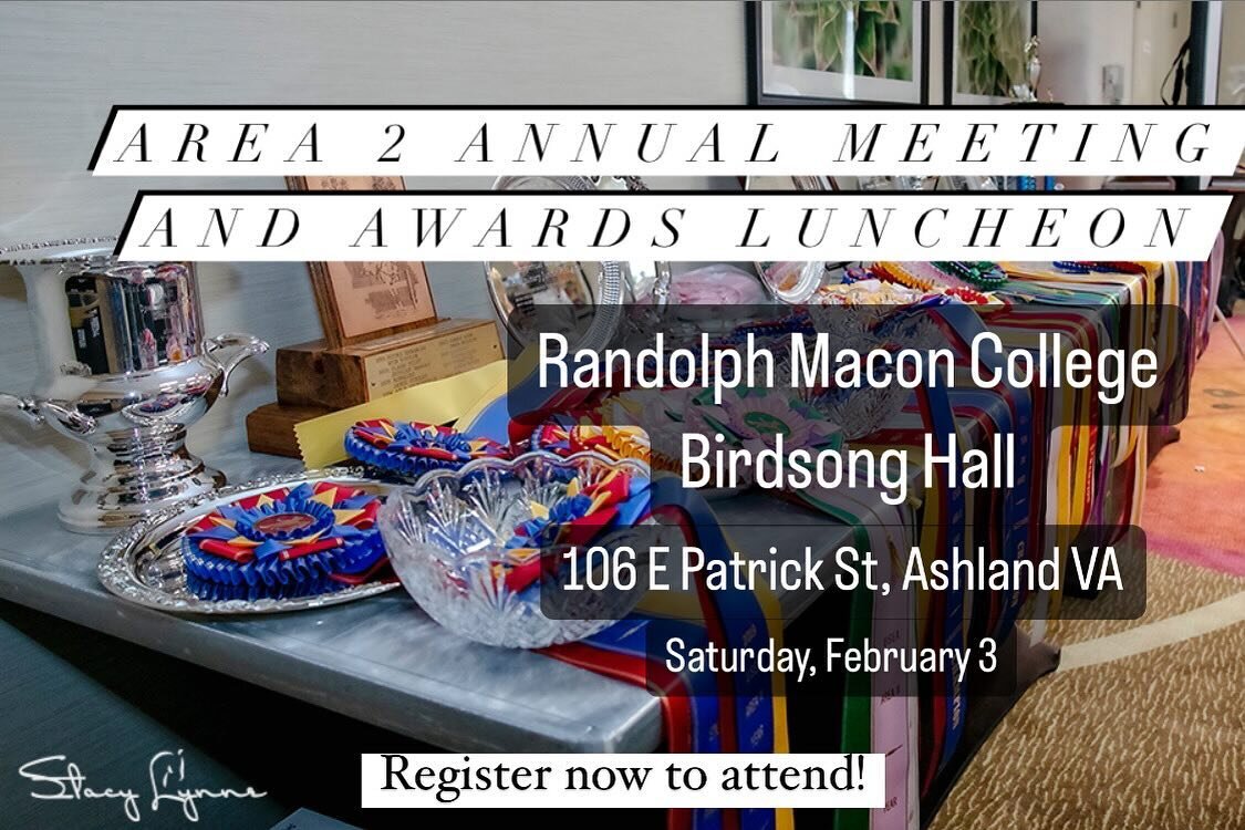 🏆 Planning to attend the Annual Meeting this year? Register now to let us know!! Registration closes January 26 to ensure count for catering. 
👆👆link in profile to register!!👆👆

#area2eventing #useaarea2 #area2awards