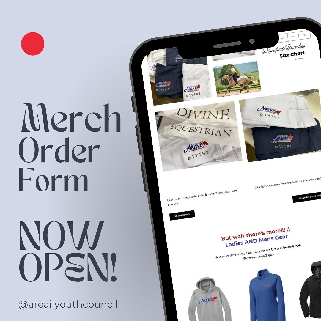 Spring has sprung in Area II 🌷💐 There&rsquo;s no better time to spruce up your wardrobe! The Area II branded merch order form is officially open again and will be closing on April 20th. Grab all our favorites like the breeches, raincoats, and sweat