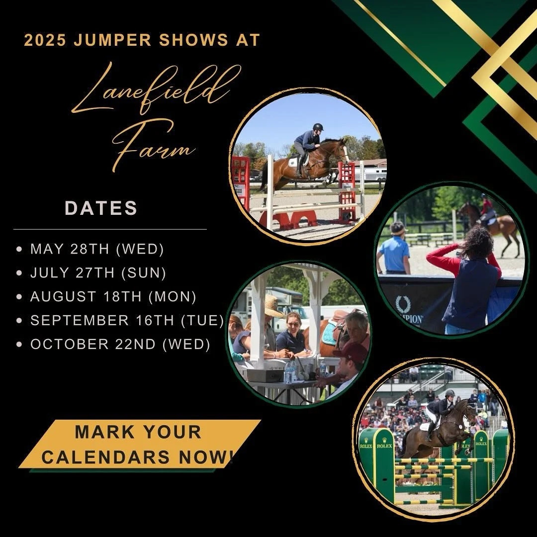 Dates for 2025 schooling jumper rounds hosted by Ryan and Lillian Wood at their beautiful Lanefield Farm - follow Ryan and Lillian for more information! 

Are you a venue in Area II? Have dates for your schooling shows or events? Please tag or send a