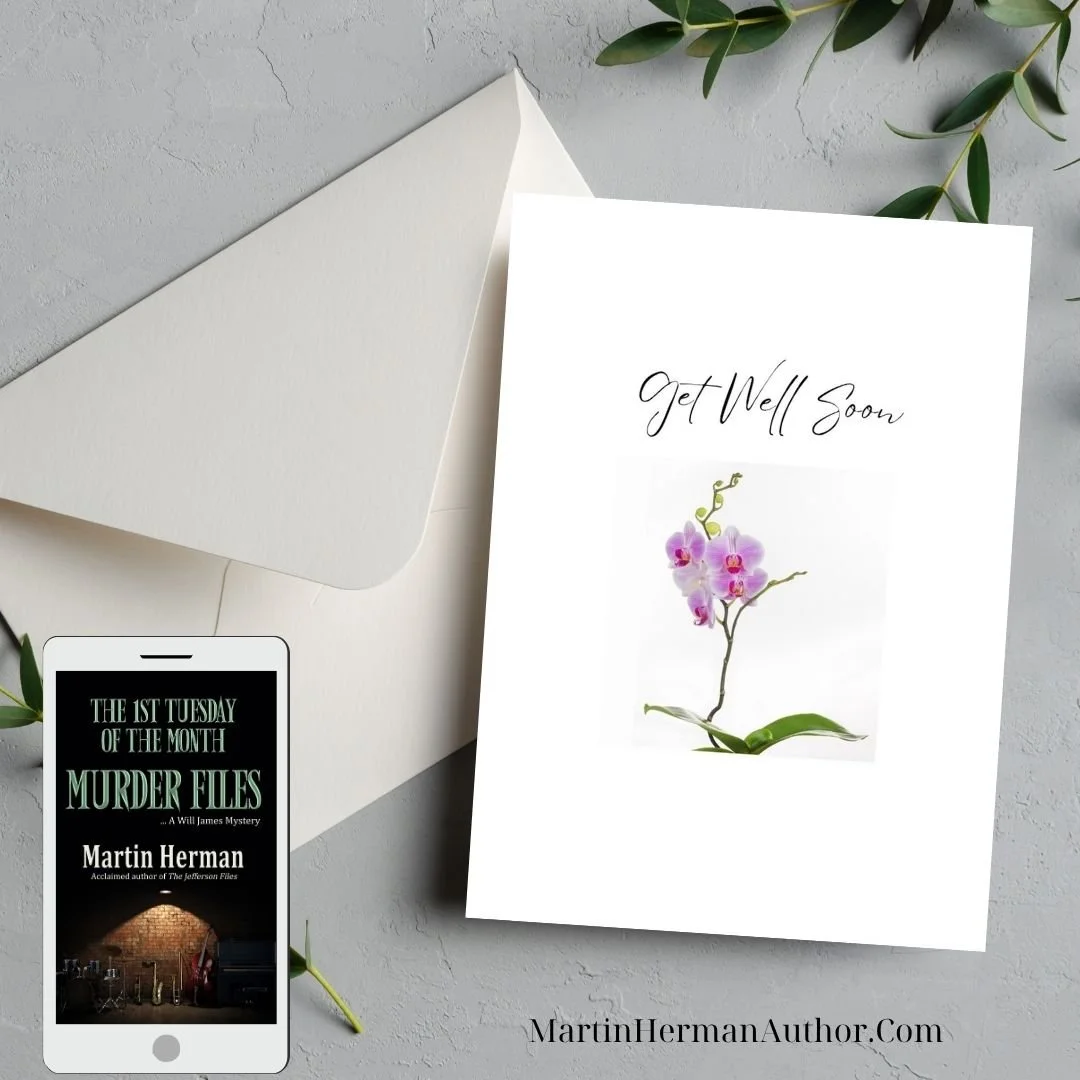 1st Tuesday of the Month Murder Files Audiobook Greeting Card - Get Well