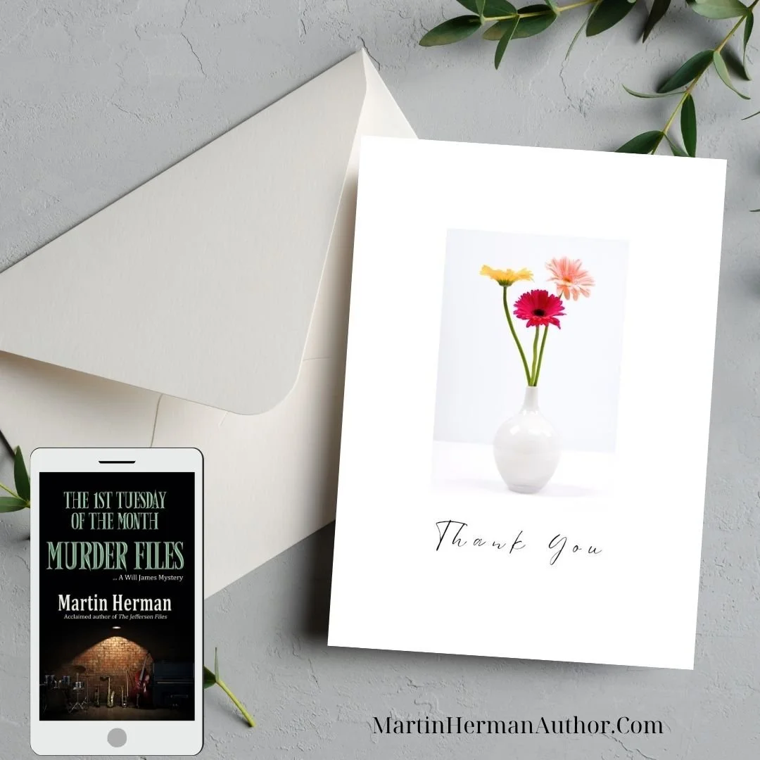 1st Tuesday of the Month Murder Files Audiobook Greeting Card - Thank You