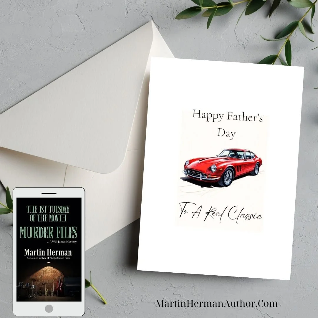 1st Tuesday of the Month Murder Files Audiobook Greeting Card - Father's Day