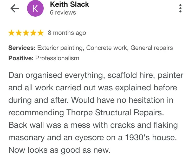 5 star Customer Review from Google highlighting communication and quality of work.