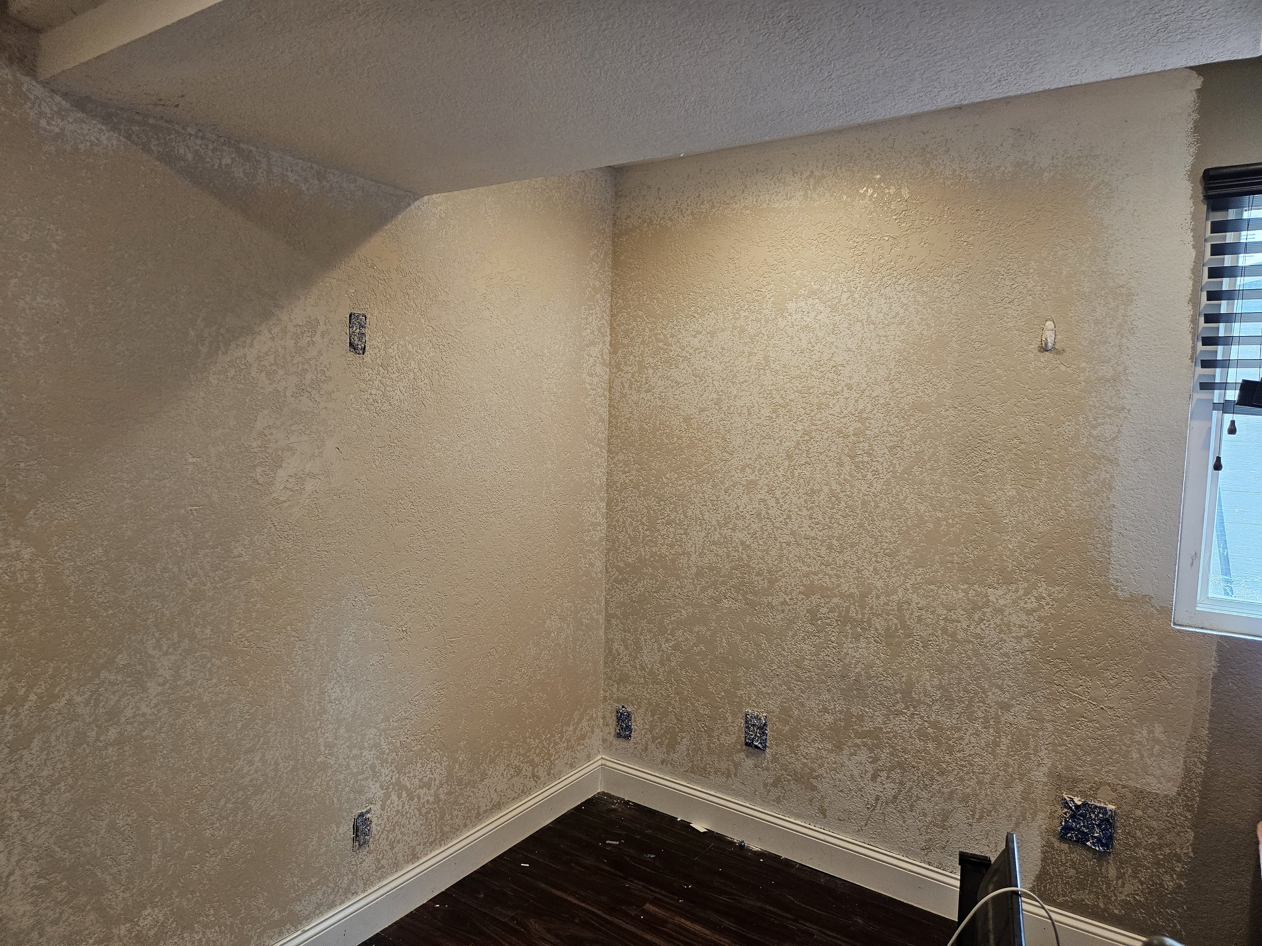 Window removal to Wall - After (textured, not painted)