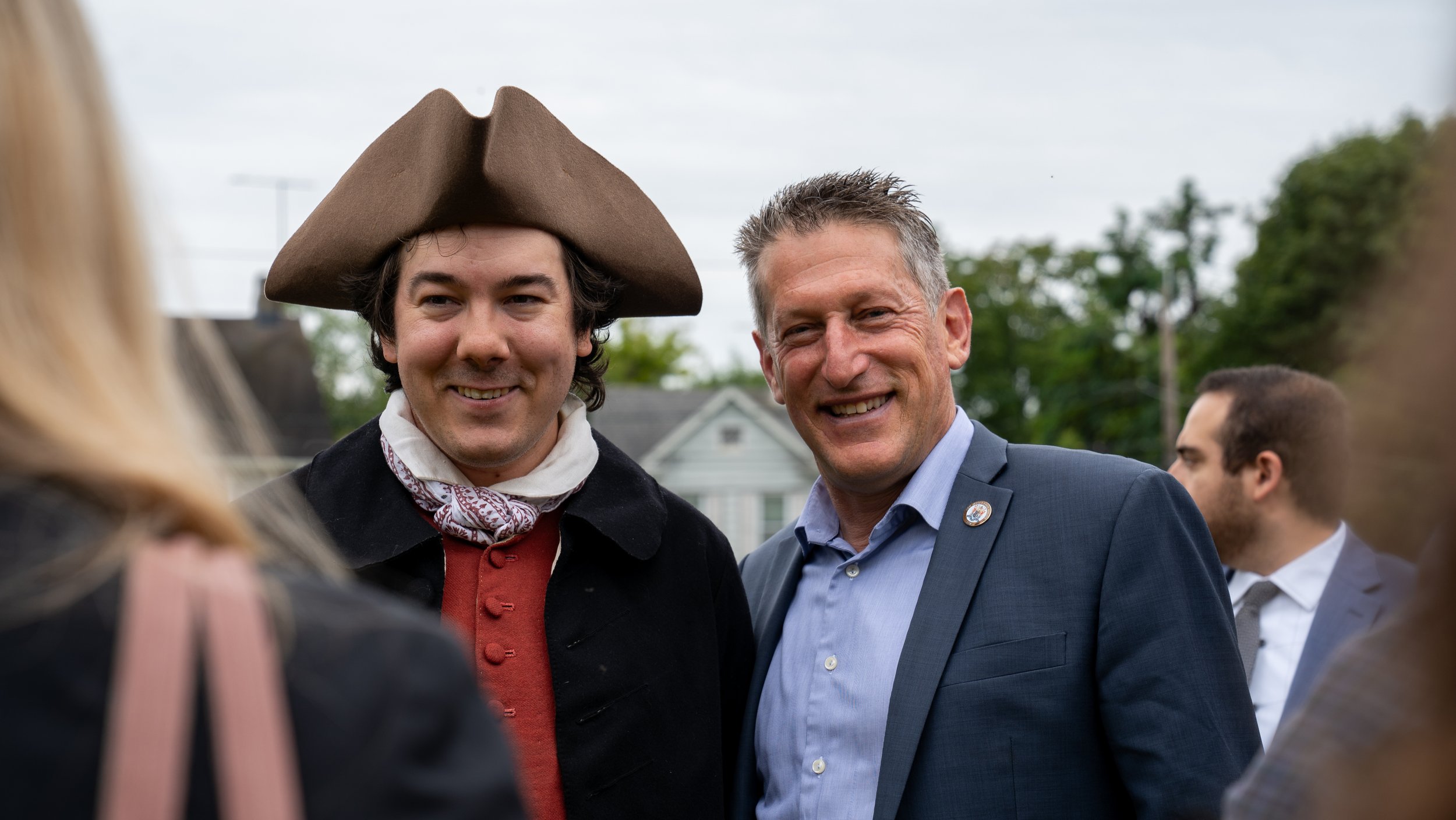 NJ Senator Andrew Zwicker with a reenactor