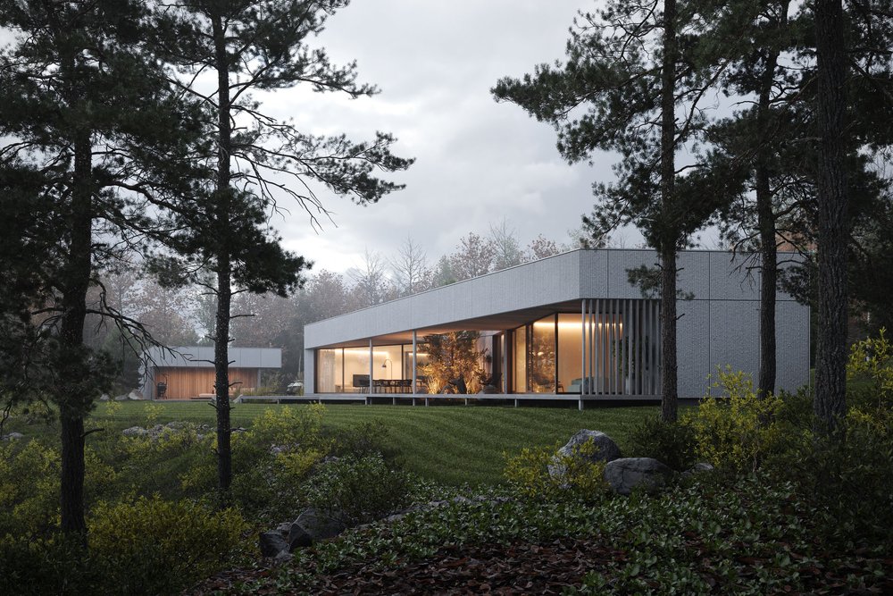 Modern Living House — architectural visualization by Bobak Studio