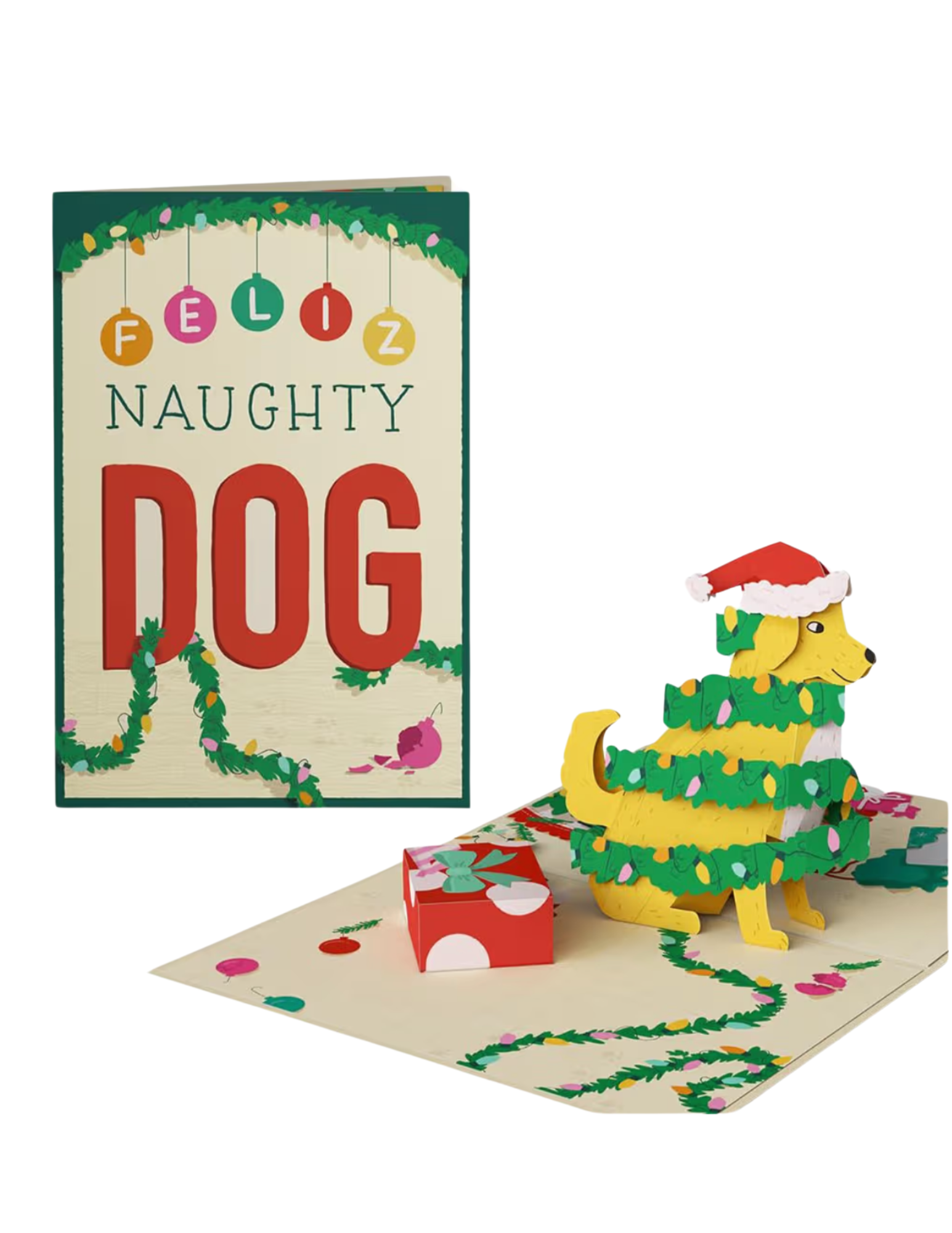 Puppy Wonderland Pop-Up Christmas Card