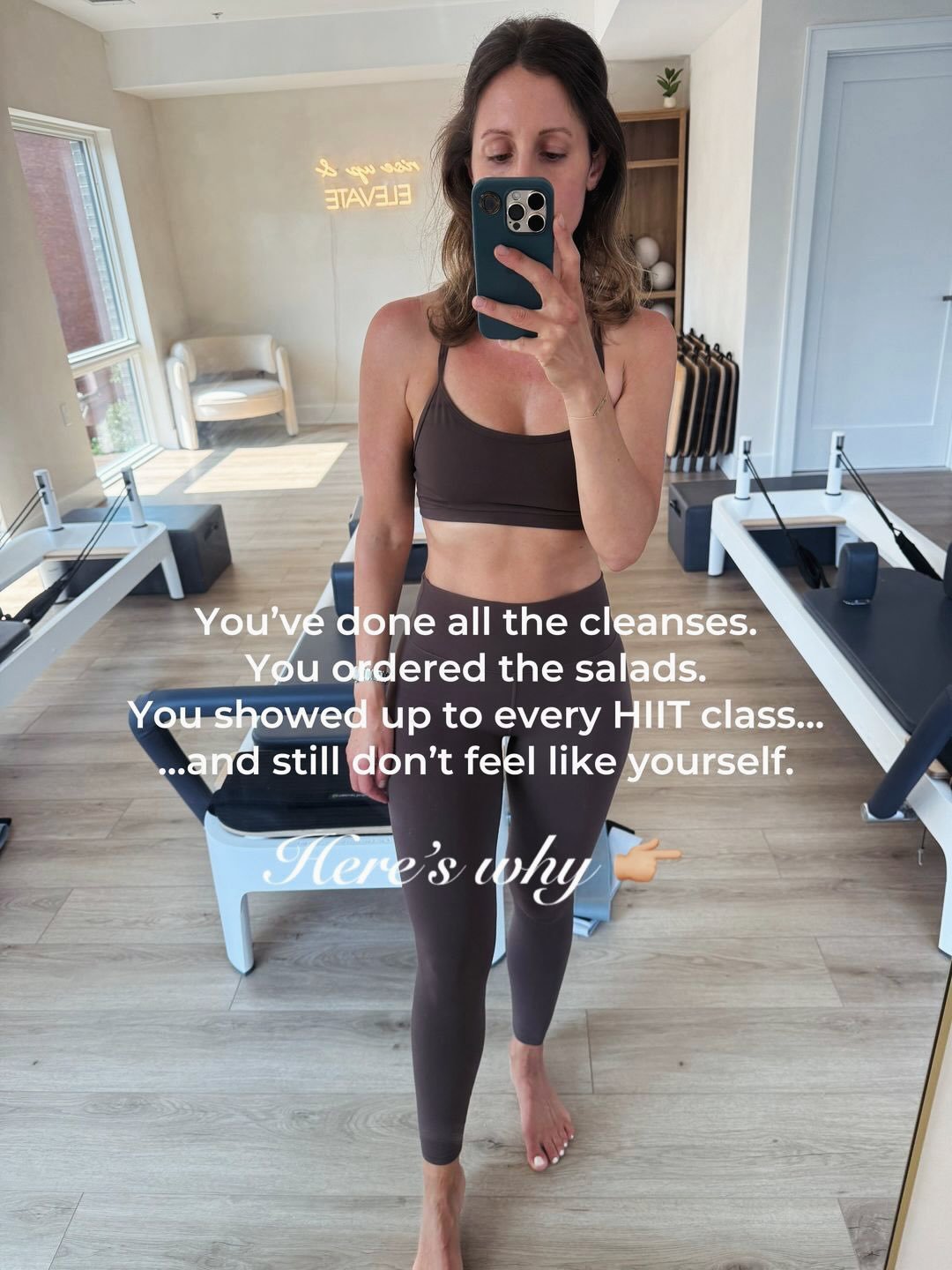 You&rsquo;ve done the cleanses.
You ordered the salads.
You showed up to every HIIT class&hellip;
&hellip;and you still don&rsquo;t feel like yourself.
Here&rsquo;s why 👇🏼

Years ago, I followed all the mainstream health and fitness advice.
✔️I did