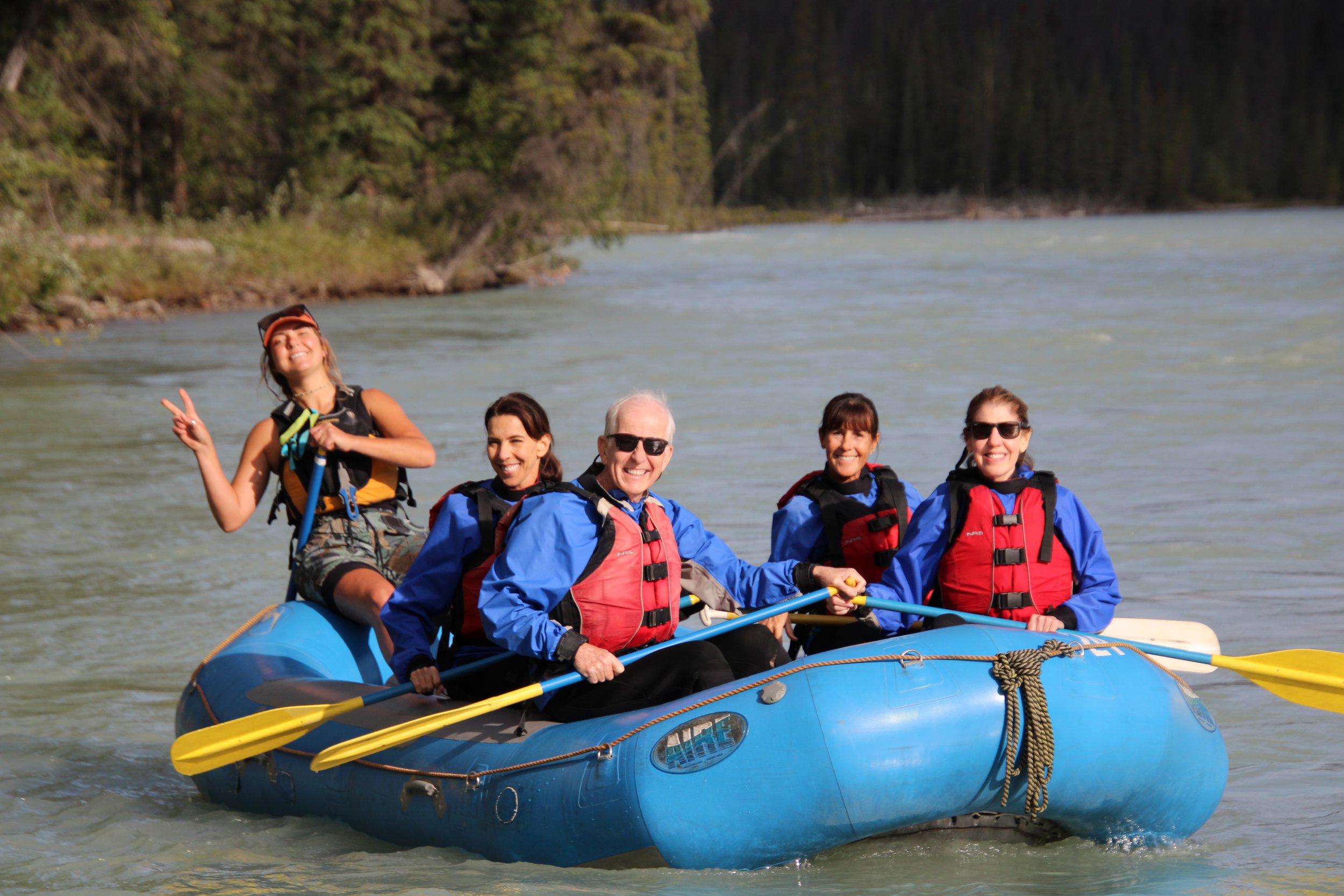 Fun day rafting in Jasper Alberta Canada!