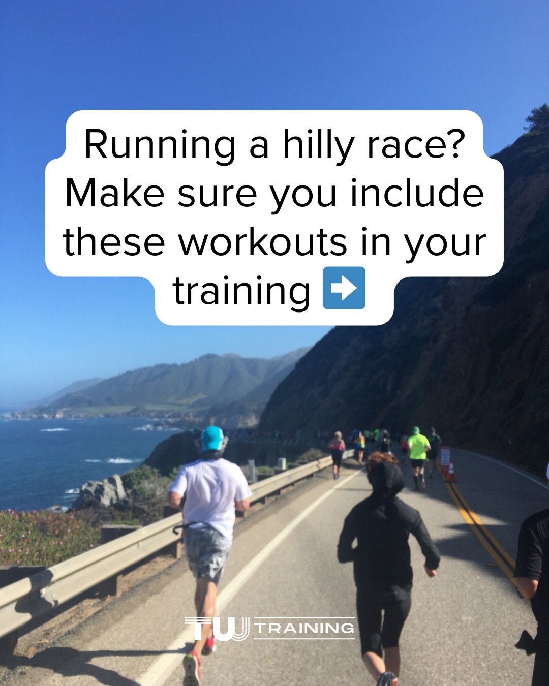 Who&rsquo;s running a hillier spring race? 📈👀

This post is for you! 

Swipe for 5 workouts to add to your training cycle to run your strongest on race day! 🔥

#marathontraining #halfmarathontraining #hillspaythebills #hillyrace #runningcoach
