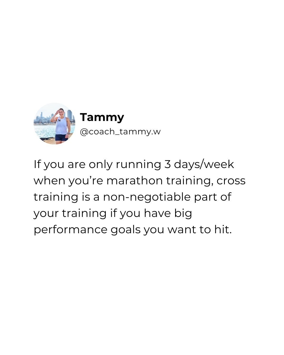You can&rsquo;t have more rest days than workout days if you have performance goals you want to hit 🎯

Cross training is a great way to add more volume in your week without the impact - great if you&rsquo;re building your mileage from a lower spot, 