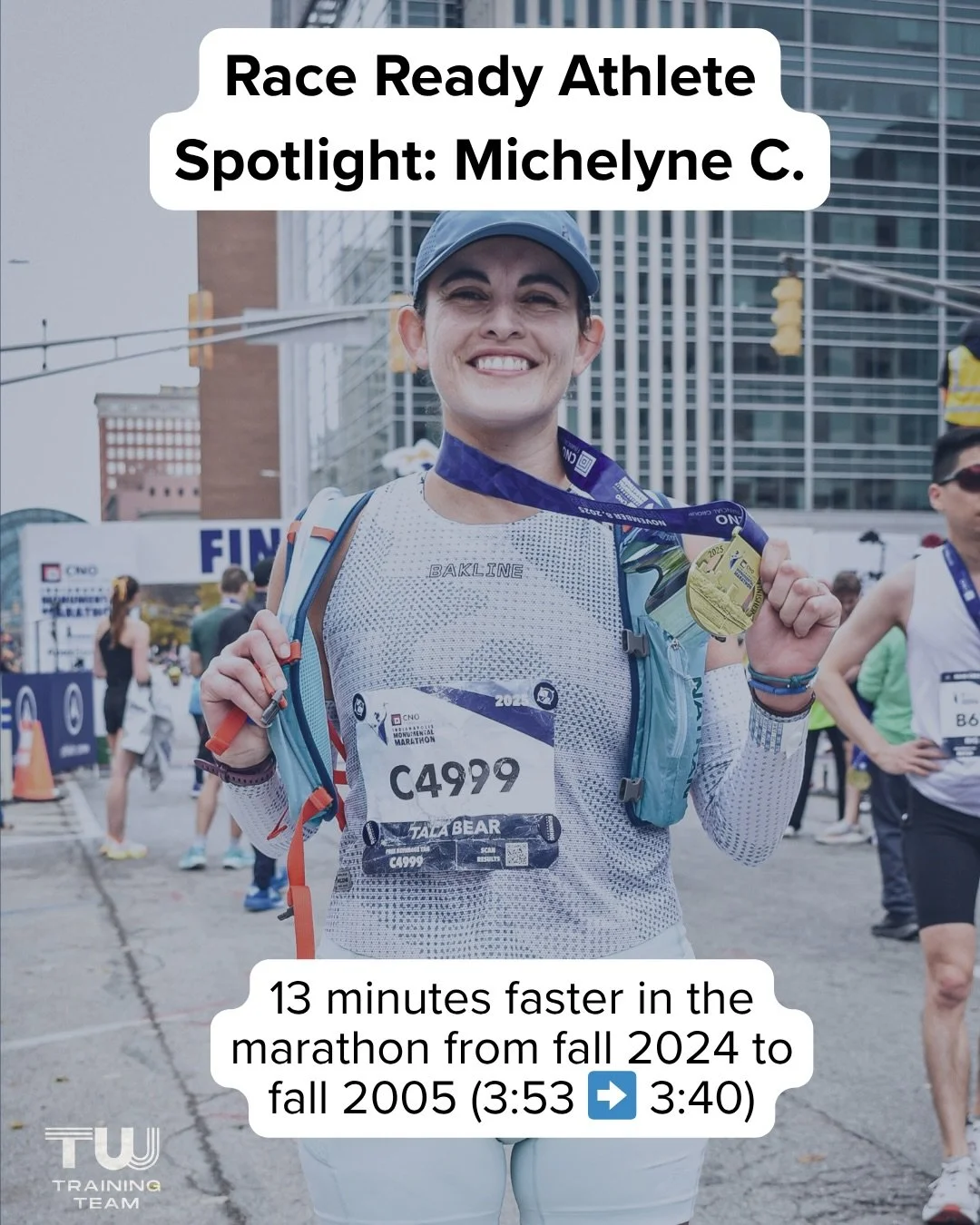 What if you could get better results from a group program than from 1:1 coaching? 👀

That&rsquo;s what happened with @run.with.michelyne , who&rsquo;s completed the Race Ready Program twice now, hitting goals in both the half marathon and marathon d