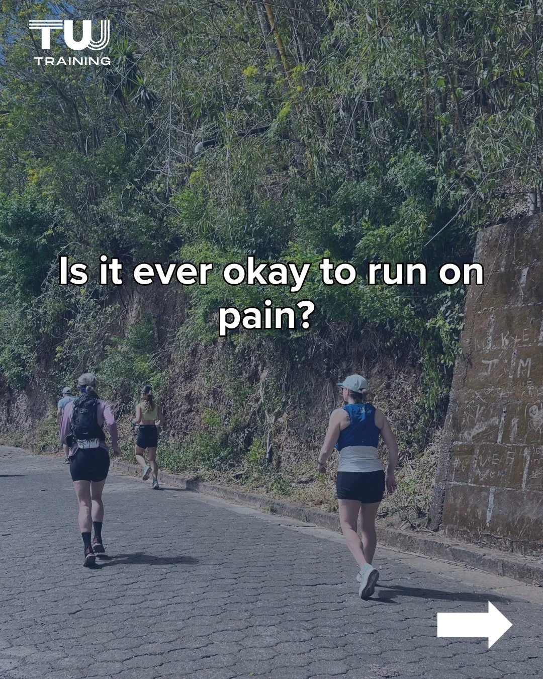 Running on pain can be a fine line between making it worse&hellip;or not.

A lot of runners skew in one direction or another, in terms of their comfort with running with some pain. But there is a messy middle and knowing when it&rsquo;s ok versus whe
