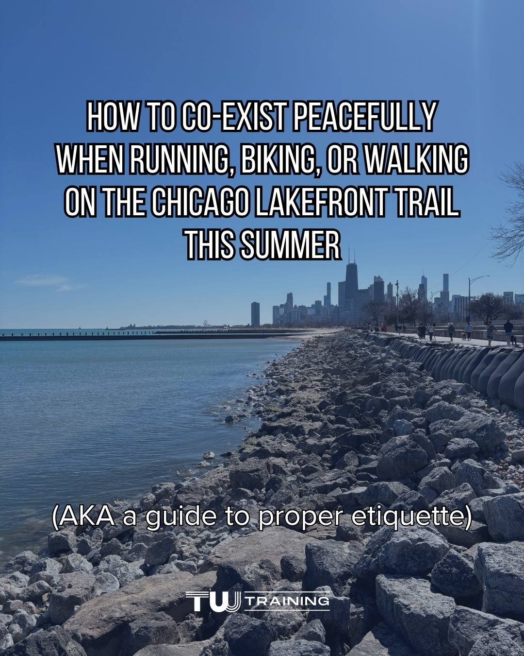 If you run, walk, bike, or otherwise use the lakefront path in Chicago, this post is for you 😘

Share it far and wide so we can all stay safe while getting in our miles and working hard toward our goals while also respecting everyone else doing the 