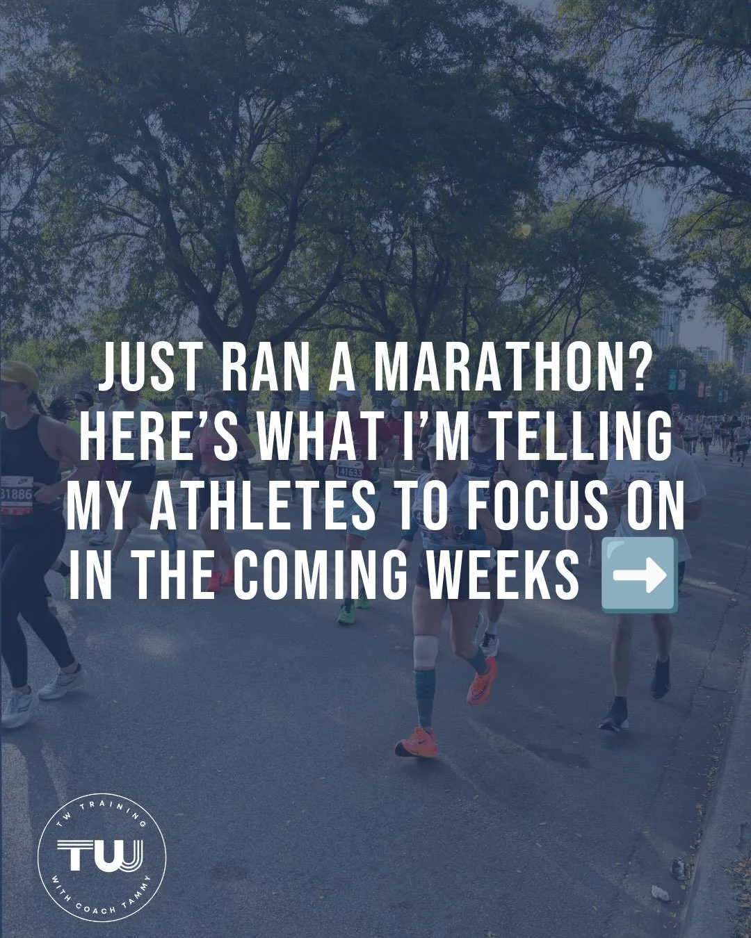 Did you run Chicago yesterday? 

Even if you didn&rsquo;t hit your goal time in the tough conditions, you still need to recover from running a marathon!

We&rsquo;ve normalized hopping from training cycle to training cycle but you often see those peo