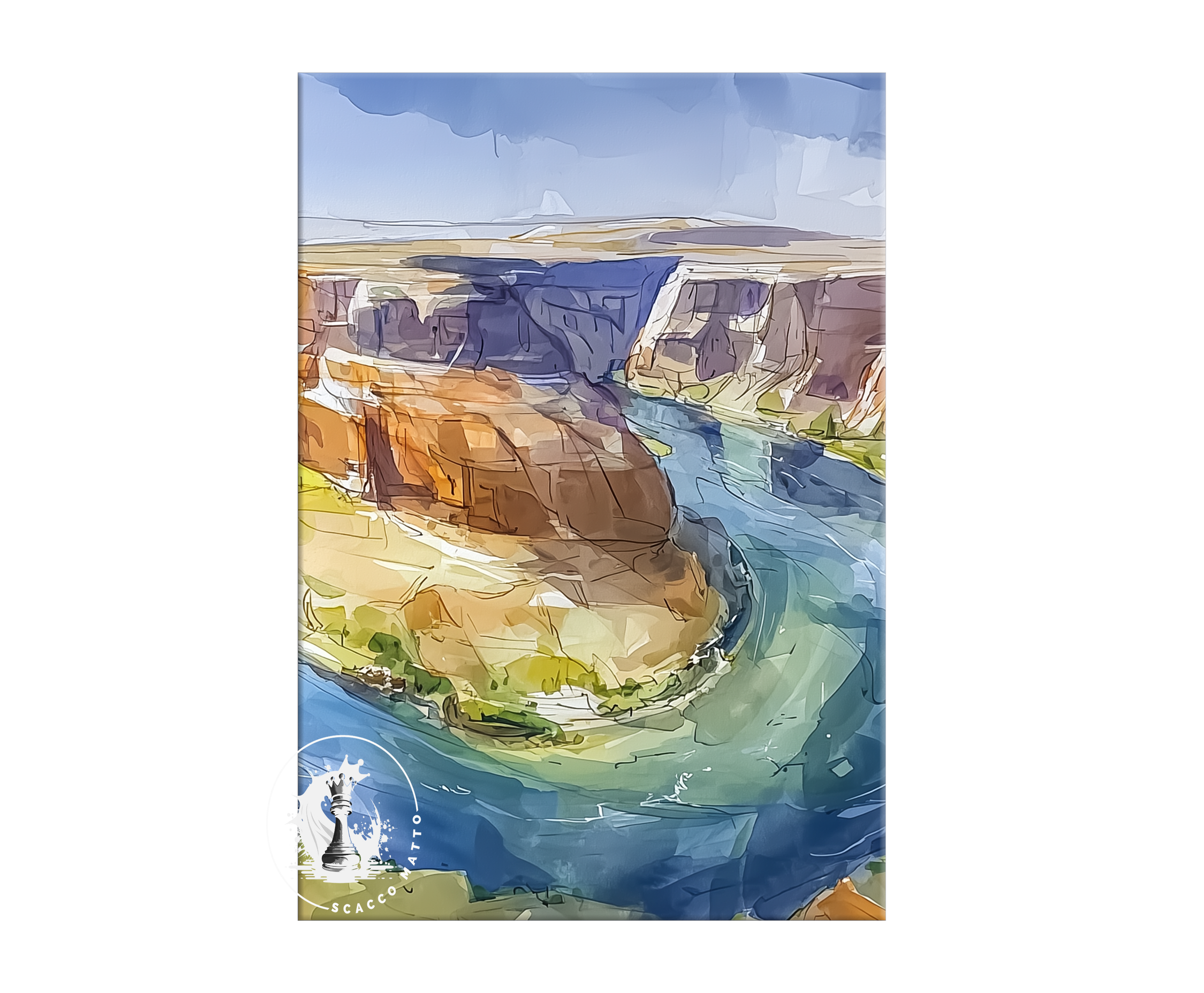 lake-powell-and-glen-canyon-utah-watercolor-triptych-wall-art-middle-panel.webp