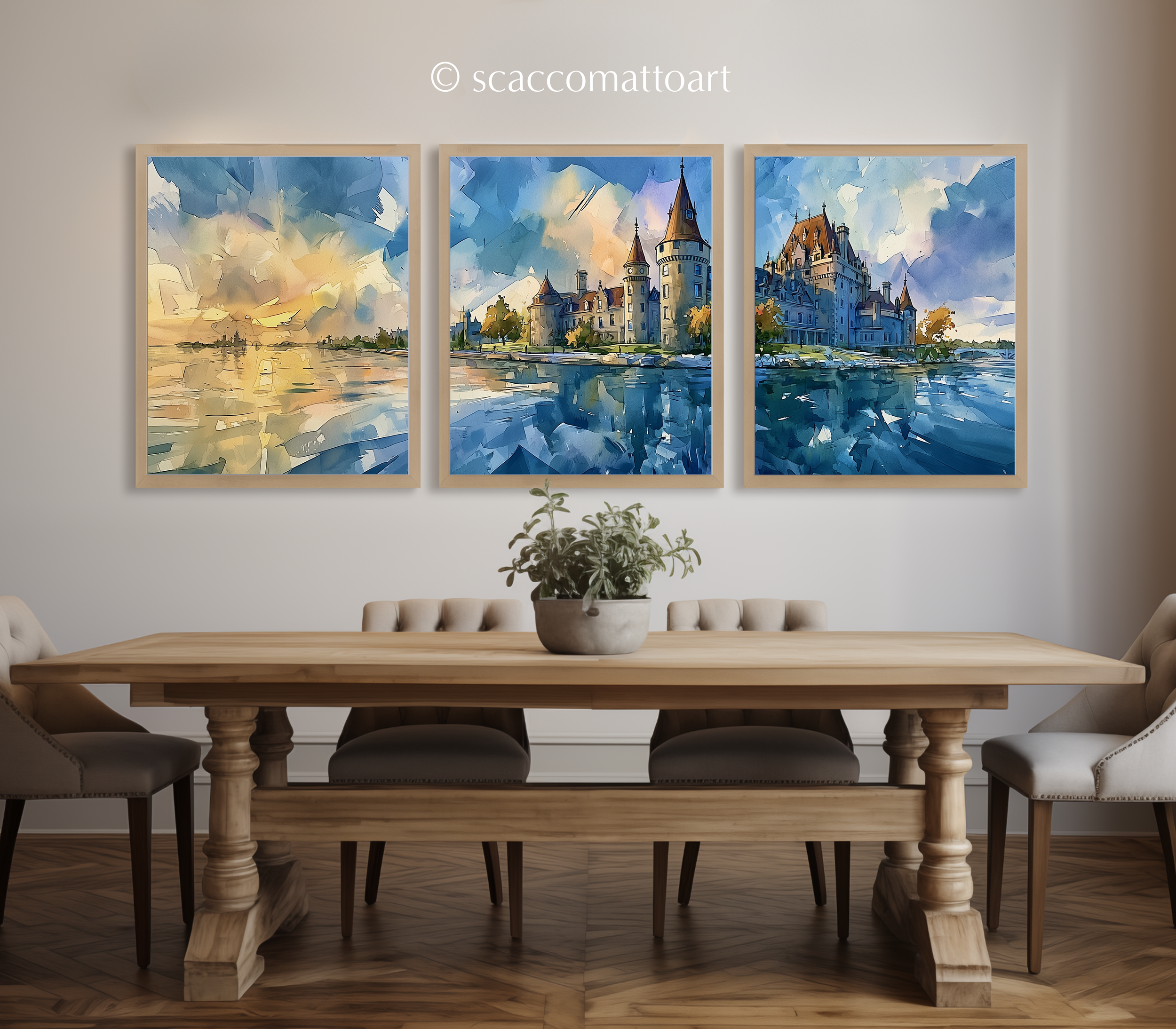 boldt-castle-new-york-thousand-islands-watercolor-triptych-wall-art-set-of-3-castle-prints-dining-room.webp
