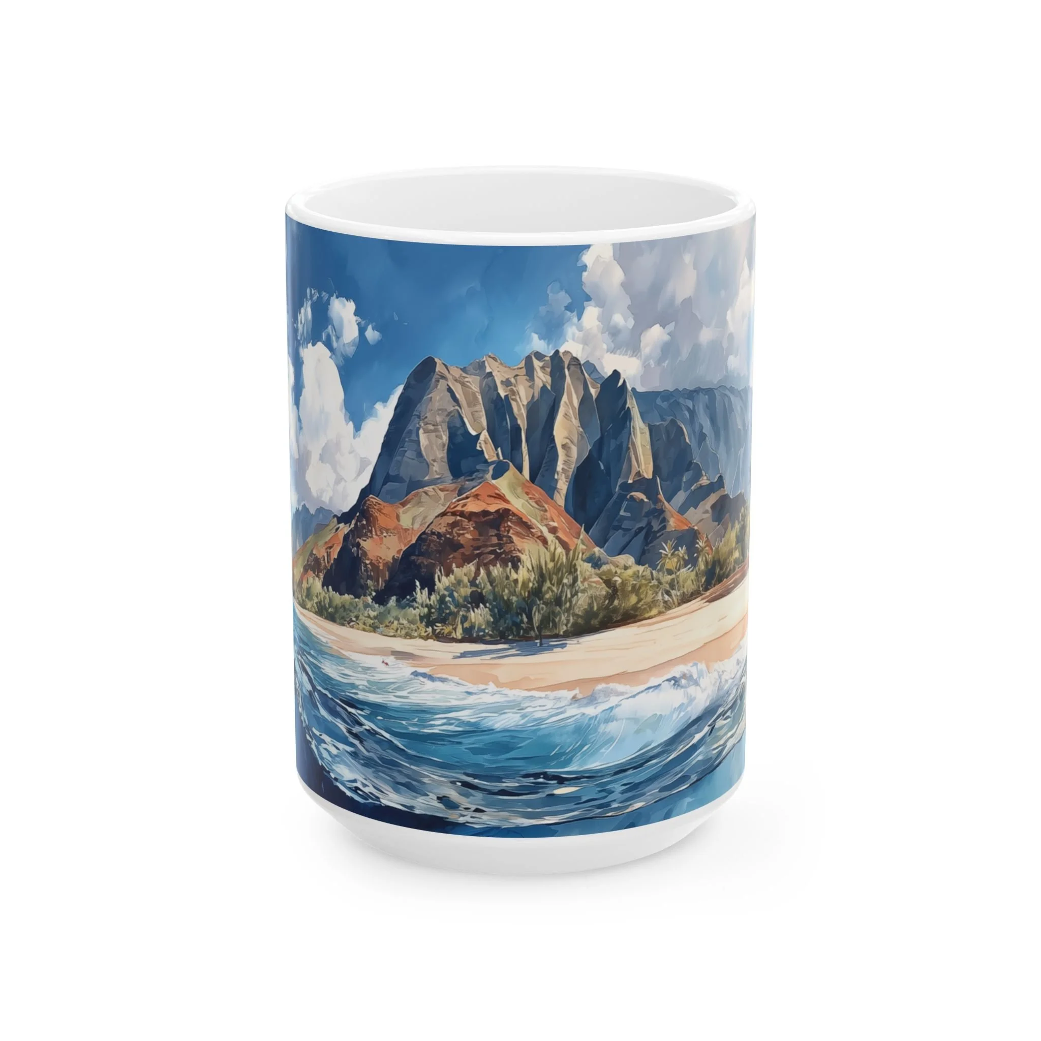 Na Pali Coast Kauai Mug Water View Hawaii Souvenir Coffee Mug Ocean Landscape Cup