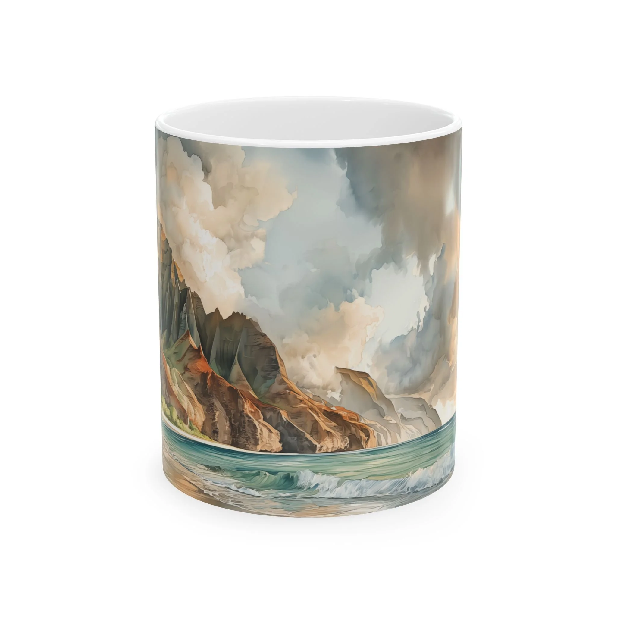 Garden Isle Kauai Na Pali Coast Mug Teal Ocean Hawaii Souvenir Coffee Mug