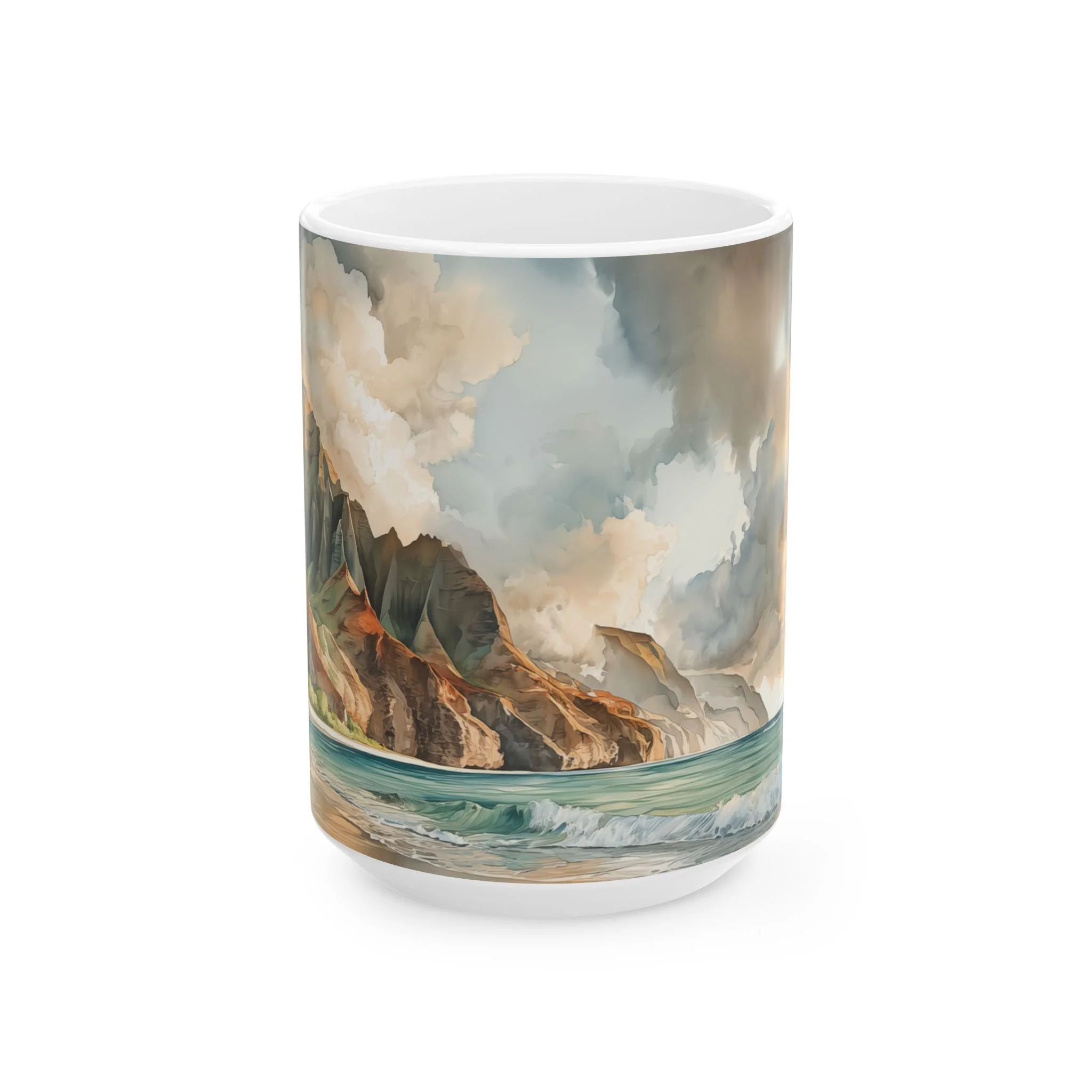 Garden Isle Kauai Na Pali Coast Mug Teal Ocean Hawaii Souvenir Coffee Mug