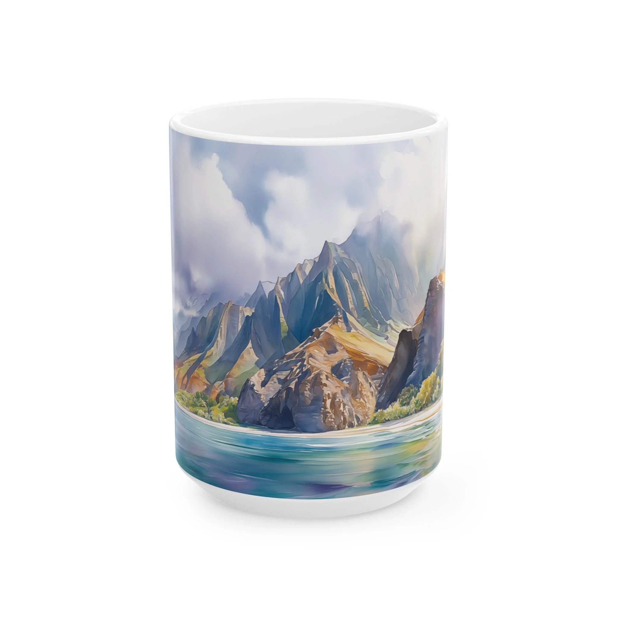 Na Pali Coast Rainbow Mug Kauai Hawaii Colorful Ocean Coffee Mug Souvenir Cup