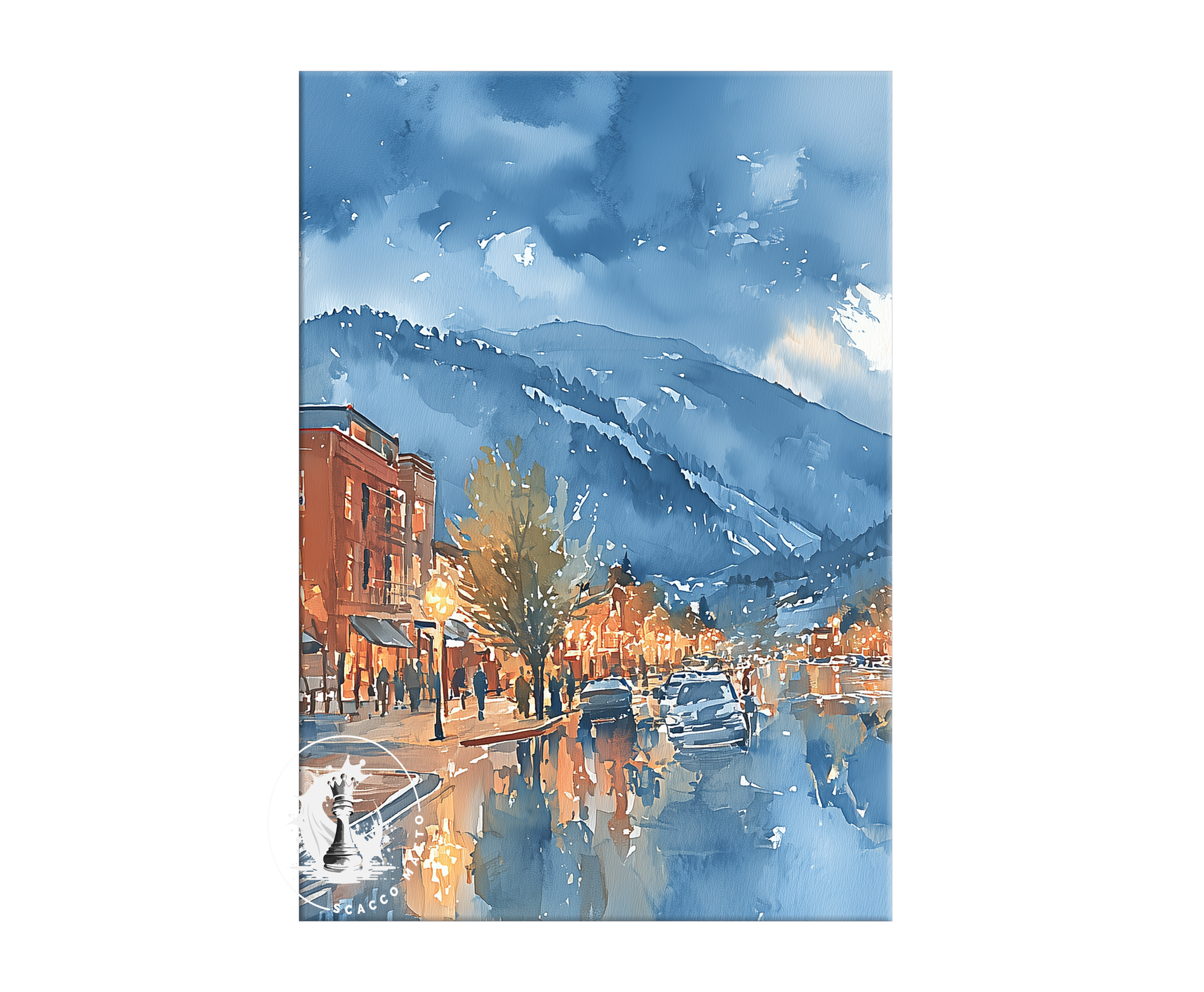 park-city-utah-sunset-watercolor-triptych-wall-art-left-panel.webp