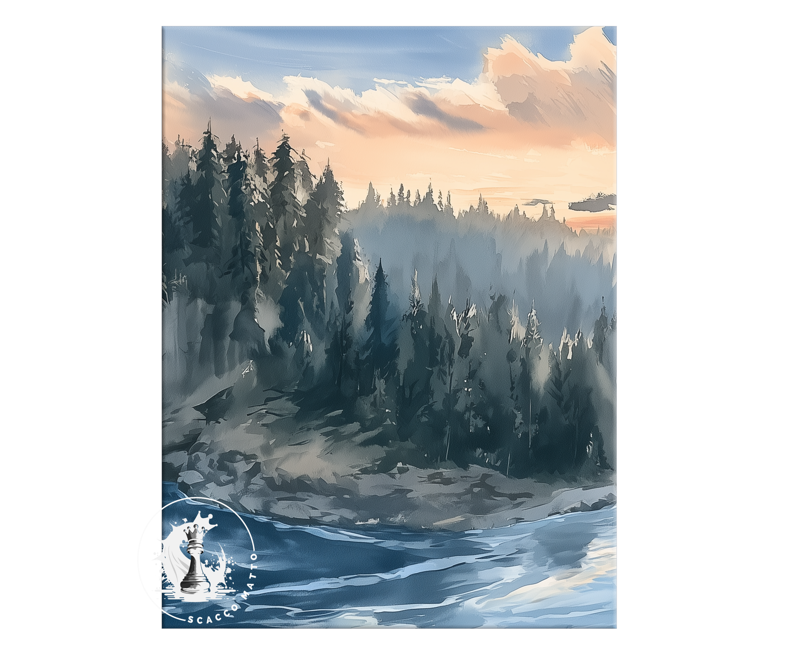 snoqualmie-falls-sunset-watercolor-triptych-wall-art-set-of-3-washington-waterfall-prints-right-panel.webp