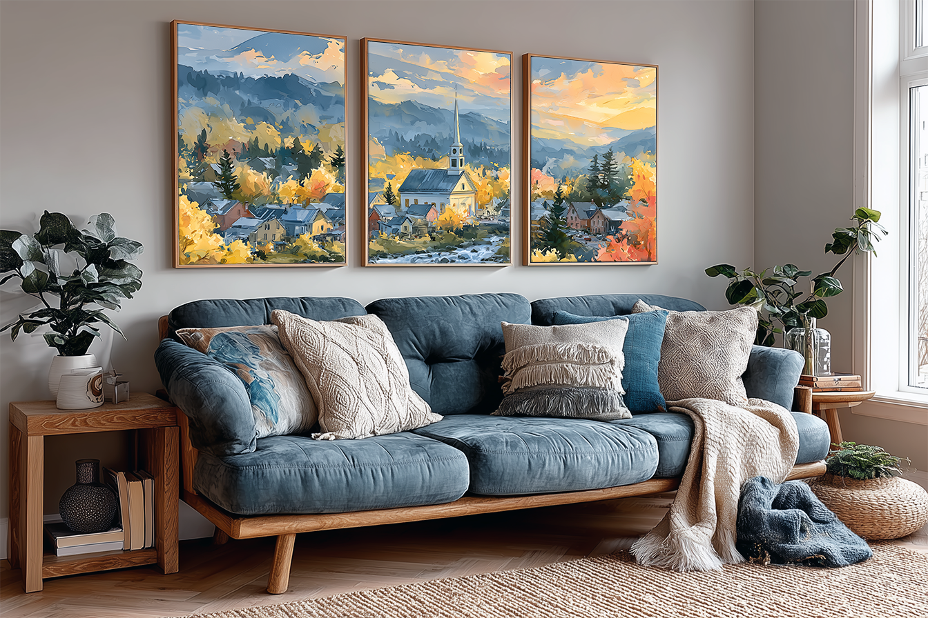 stowe-vermont-scenic-mountain-watercolor-triptych-wall-art-angle-living-room.webp