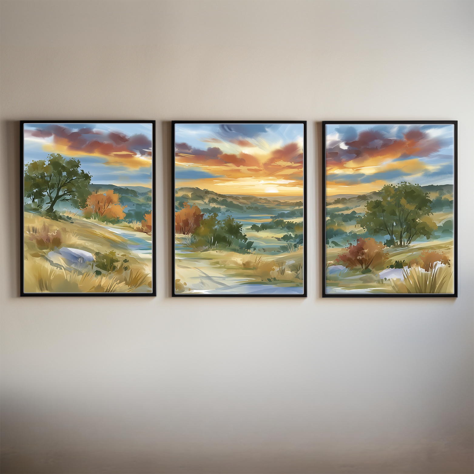 texas-hill-country-warm-landscape-watercolor-triptych-wall-art-main-thumbnail.webp