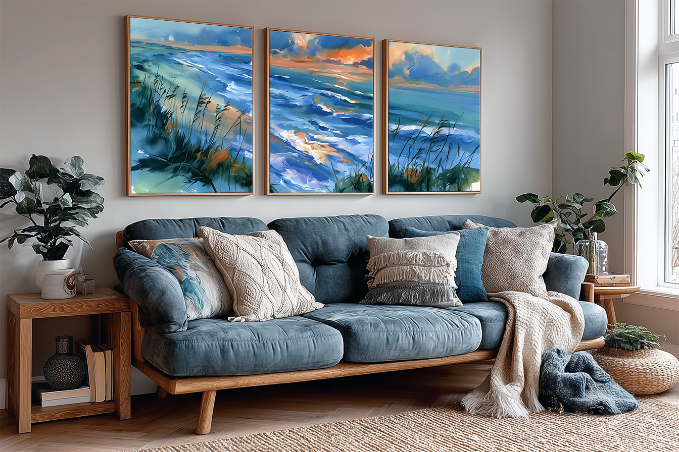 hilton-head-island-beach-watercolor-triptych-wall-art-angle-living-room.webp