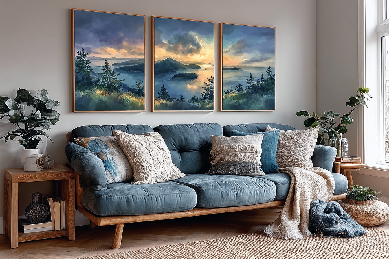 san-juan-islands-washington-ocean-island-watercolor-triptych-wall-art-set-of-3-coastal-prints-angle-living-room.webp
