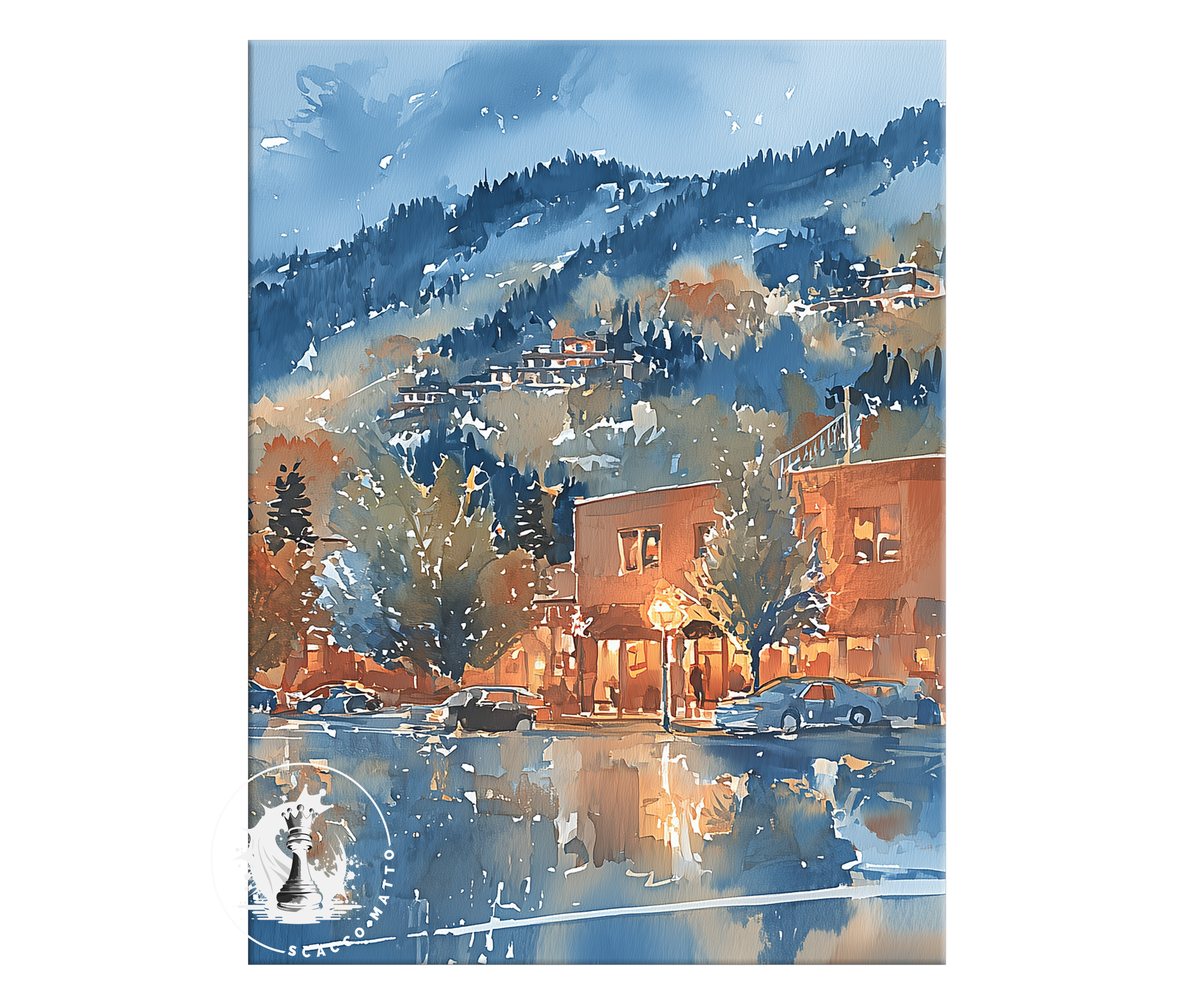 park-city-utah-sunset-watercolor-triptych-wall-art-right-panel.webp