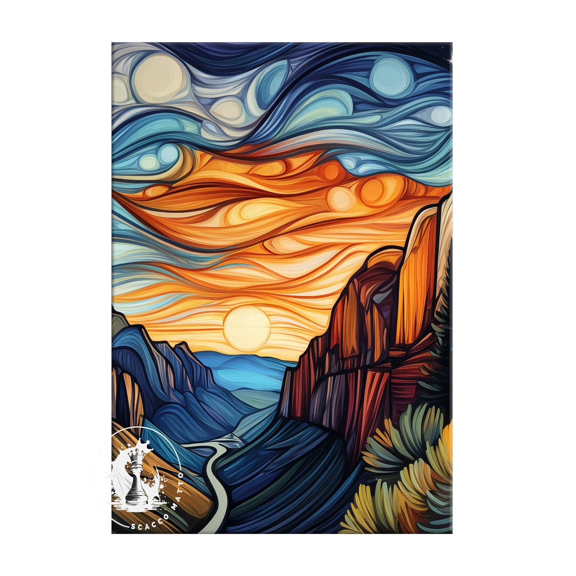 Right panel of Zion National Park Zion Canyon Overlook Sunrise triptych featuring sunrise glow, canyon depth, and layered valley color